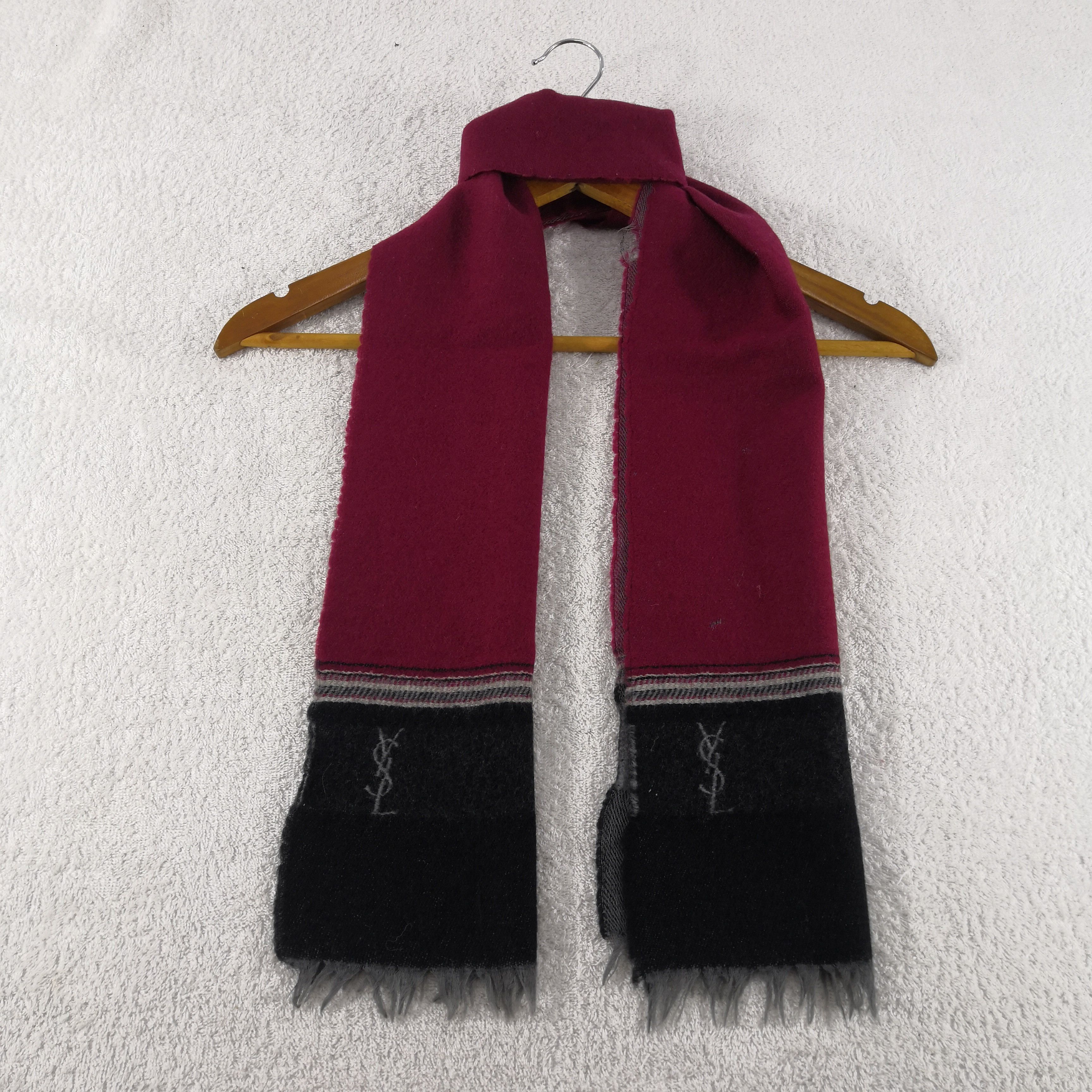 Vintage × Yves Saint Laurent Vintage Yves Saint Laurent Scarf YSL Wool Scarves. Size ONE SIZE - 2 Thumbnail