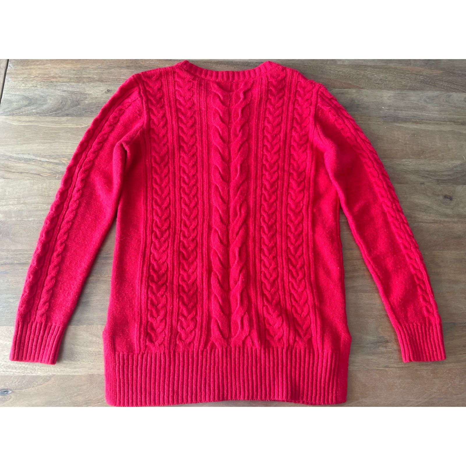 Lord & Taylor VINTAGE: No - LORD & TAYLOR Pullover Sweatshirt Geometric Cable Knit Long Sleeve Red M Womens Size M / US 6-8 / IT 42-44 - 2 Thumbnail