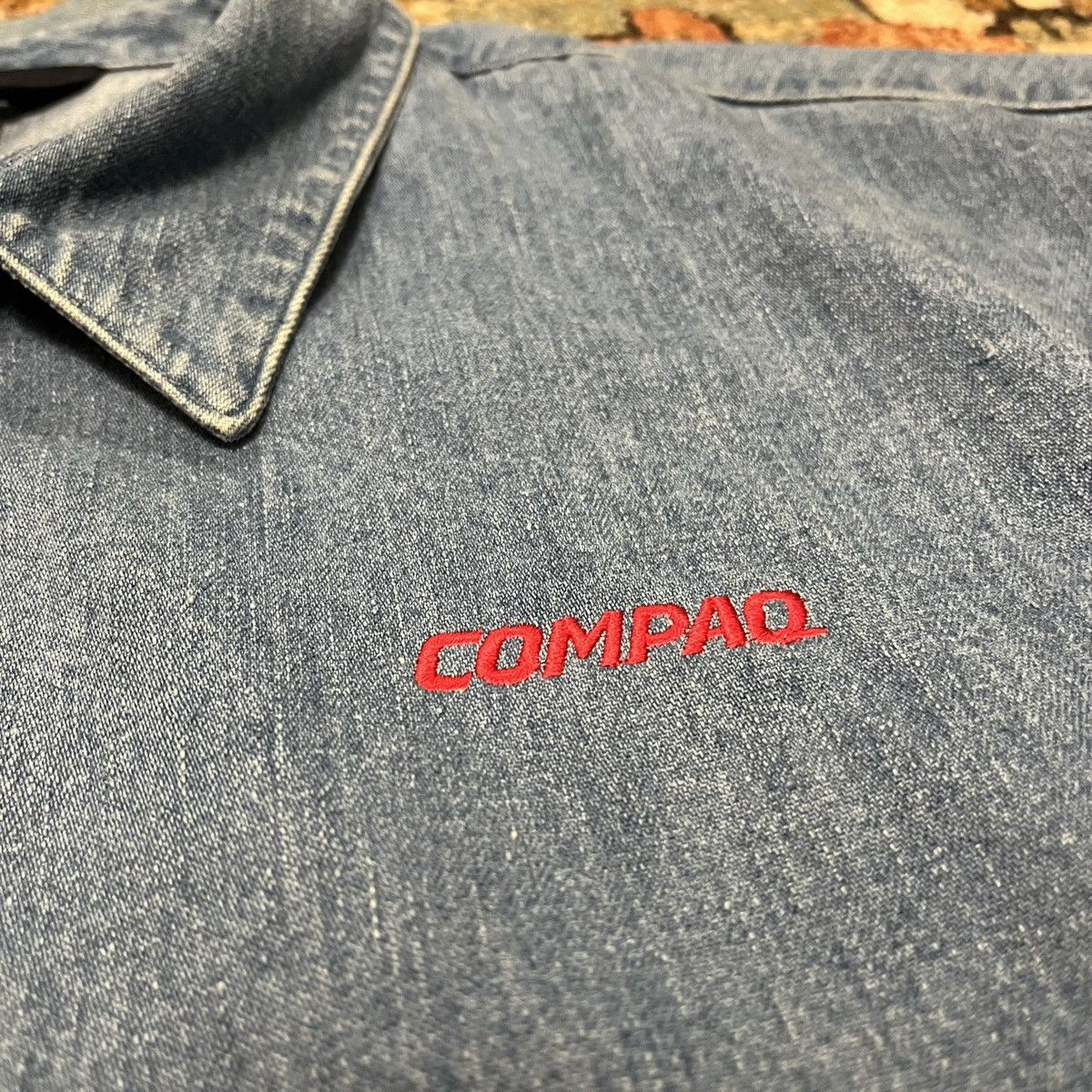 Vintage Vintage Compaq Computer PC XL Denim Jacket 90s Size US XL / EU 56 / 4 - 3 Thumbnail