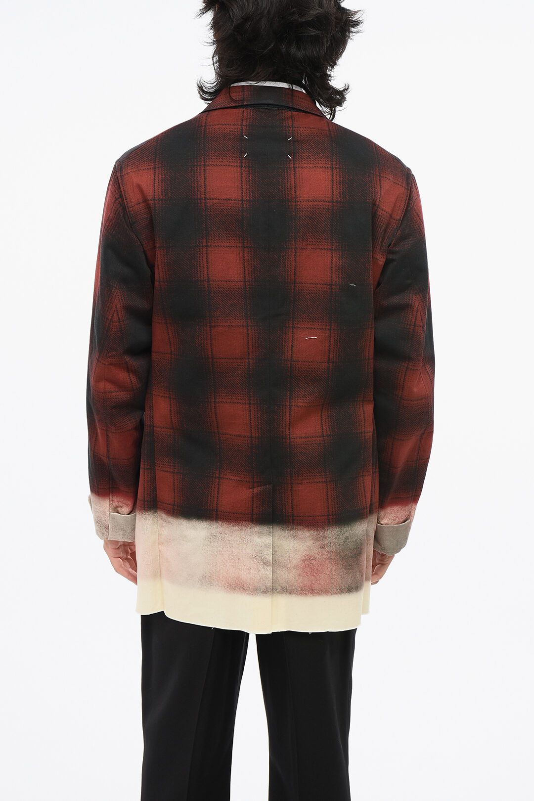 Maison Margiela og1mm0825 Cotton Gradient Effect Blazer in Red/Black Size US L / EU 52-54 / 3 - 2 Thumbnail