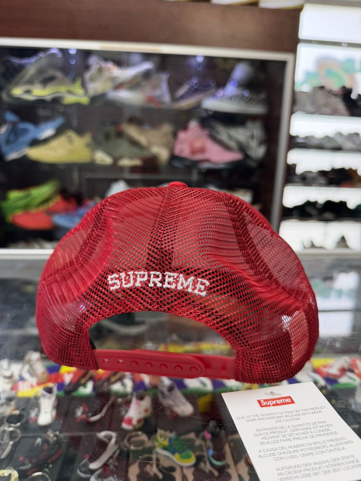 Supreme Supreme ‘Pins’ Mesh Back 5 Panel Hat (Red) Size ONE SIZE - 2 Thumbnail