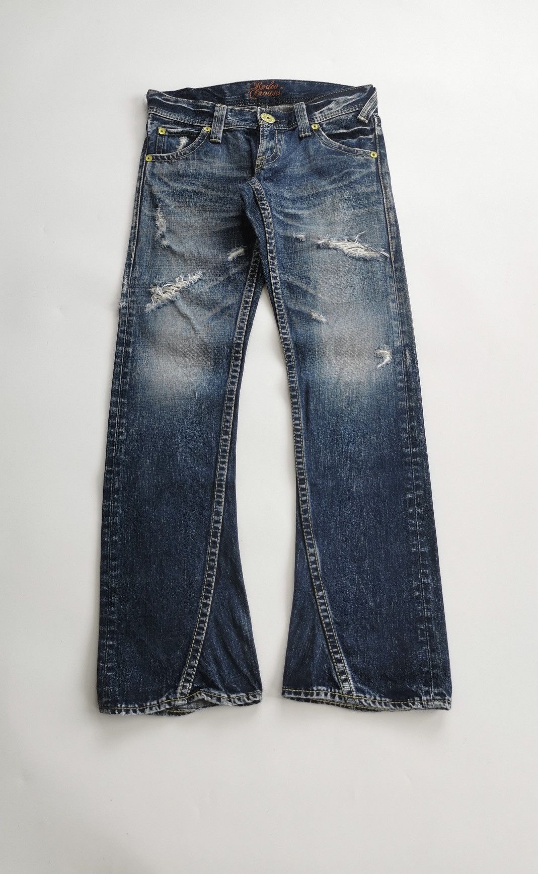 Japanese Brand Bootcut Rodeo Crown Japan Distressed Jeans Size US 30 / EU 46 - 1 Thumbnail