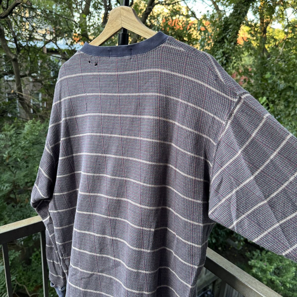 Vintage Thrashed Faded Distressed Henley Shirt ERD Grunge Chrome Size US XL / EU 56 / 4 - 8 Thumbnail