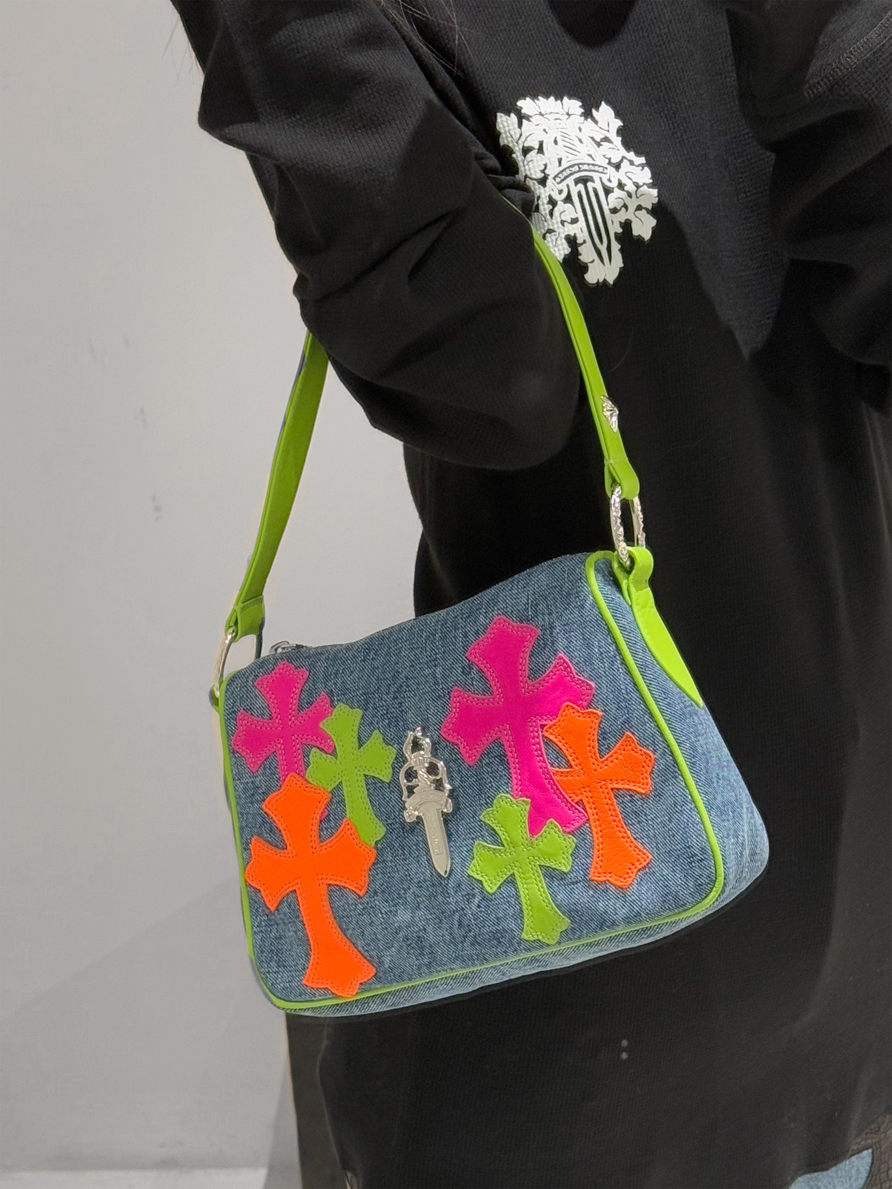 Chrome Hearts Miami Art Basel Cross Patch Nugget Bag