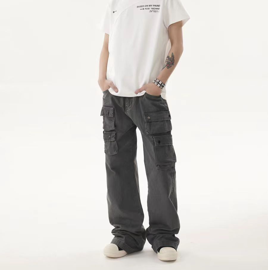 Japanese Brand × Jean Gray Washed and Aged Small Pocket Design Jeans Size US 30 / EU 46 - 5 Thumbnail