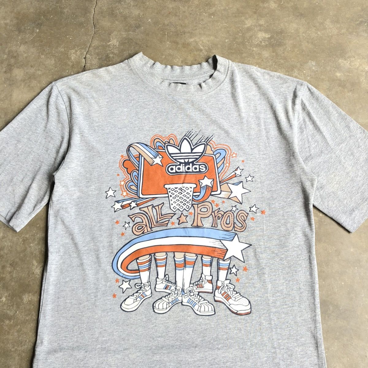 Adidas 2000s Adidas Basketball All Pros Graphic Logo T-shirt Grey Size US M / EU 48-50 / 2 - 2 Thumbnail
