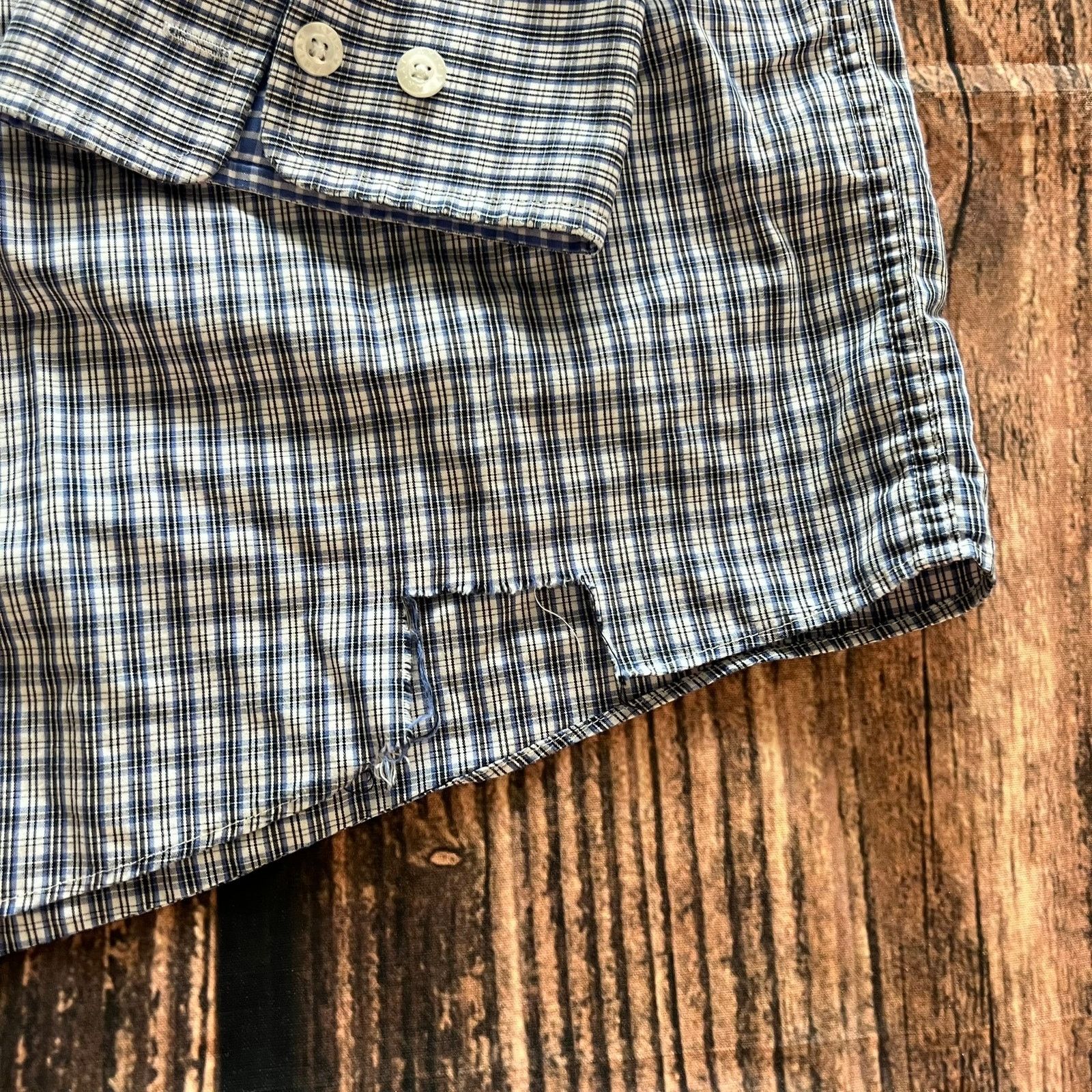 Ariat Ariat Men's 2XL Blue Plaid Long Sleeve Button Down Shirt Size US XXL / EU 58 / 5 - 2 Thumbnail