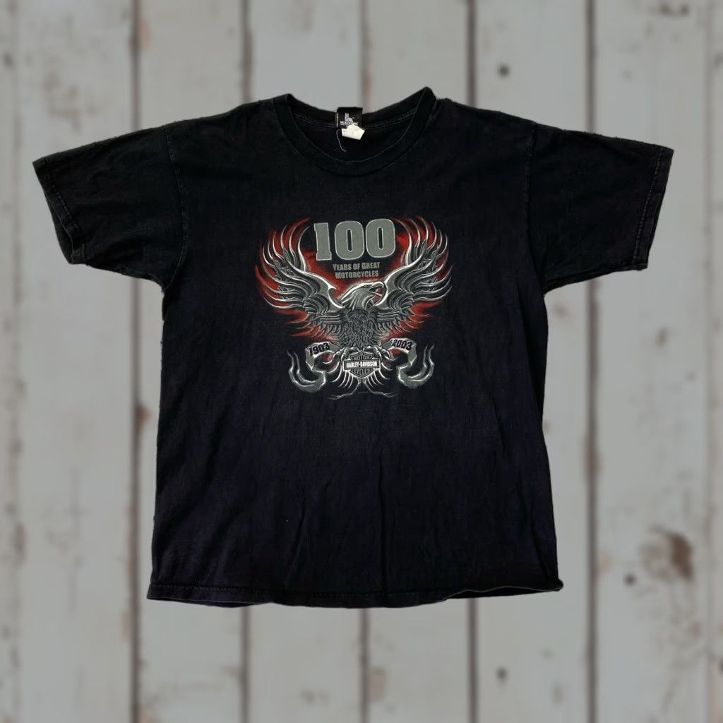VINTAGE Harley-Davidson T Shirt Adult XL Black Montreal Mens Crew Neck Short Sleeve Graphic Print Double-Sided 2000s Y2K