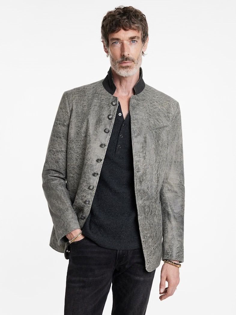 John Varvatos Woodward Multibutton Suede Jacket EU 48 USA 38 Size US M / EU 48-50 / 2 - 7 Thumbnail