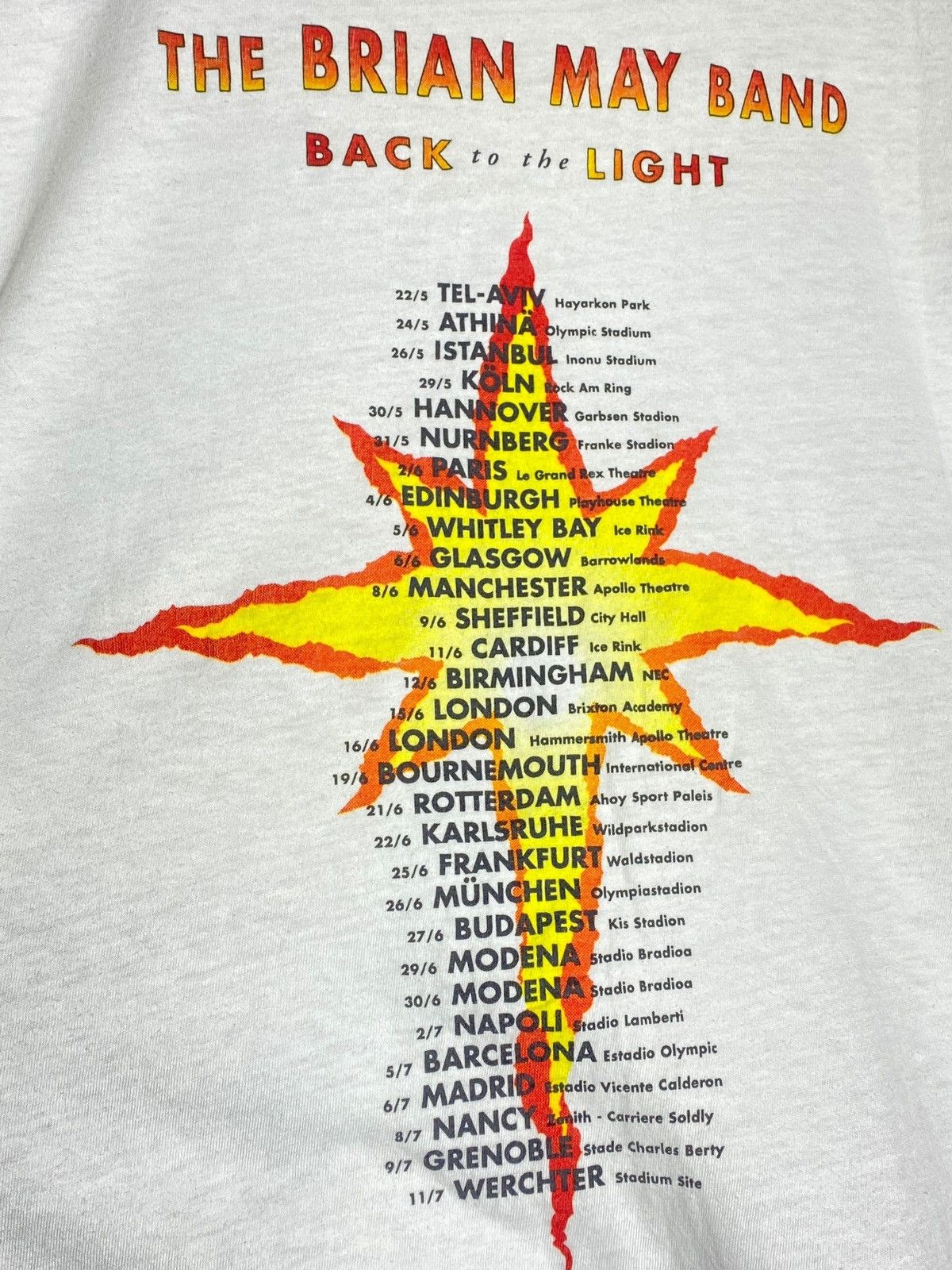 Band Tees Vintage Brian May Band Back To The Light 1993 Tour T-Shirt Size US L / EU 52-54 / 3 - 8 Thumbnail