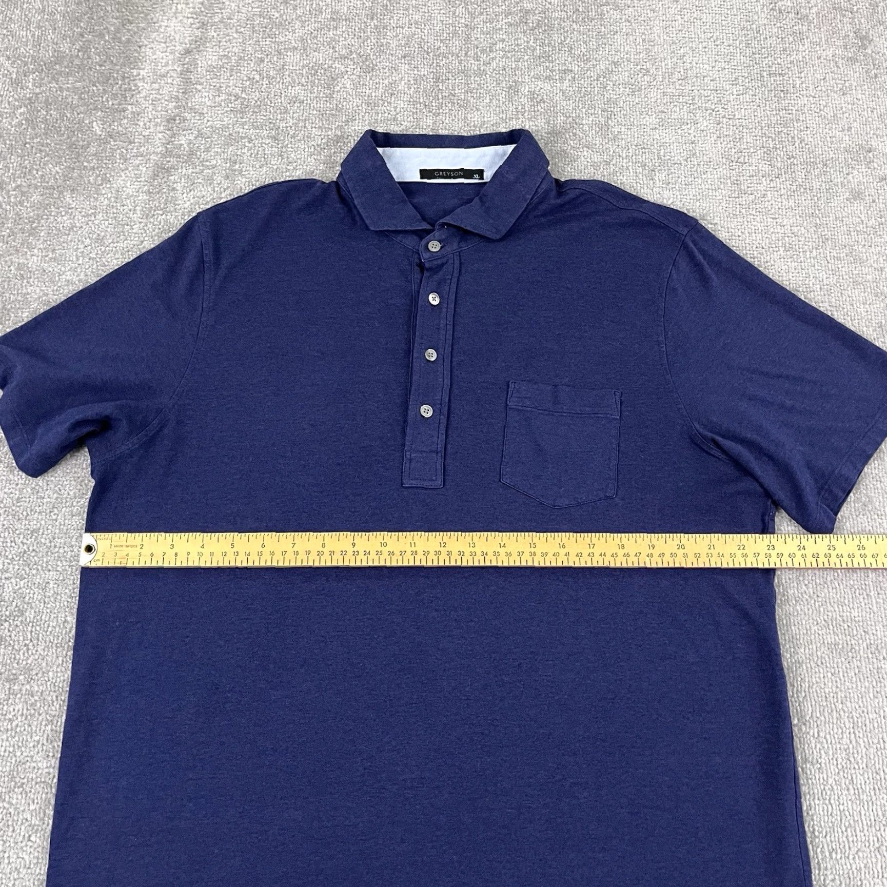 Vintage GREYSON Polo Shirt Mens XL Long Fit Blue Apache Golf Performance Stretch Sport Size US XL / EU 56 / 4 - 6 Thumbnail