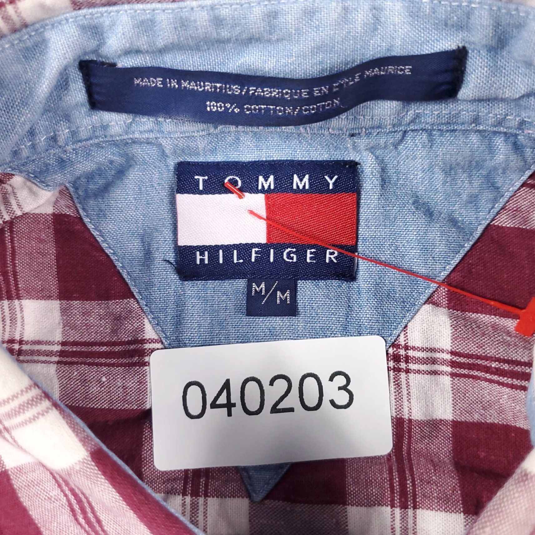 Tommy Hilfiger VINTAGE Tommy Hilfiger Shirt Men Medium Red Plaid Casual Button Up Long Sleeve Size US M / EU 48-50 / 2 - 7 Thumbnail