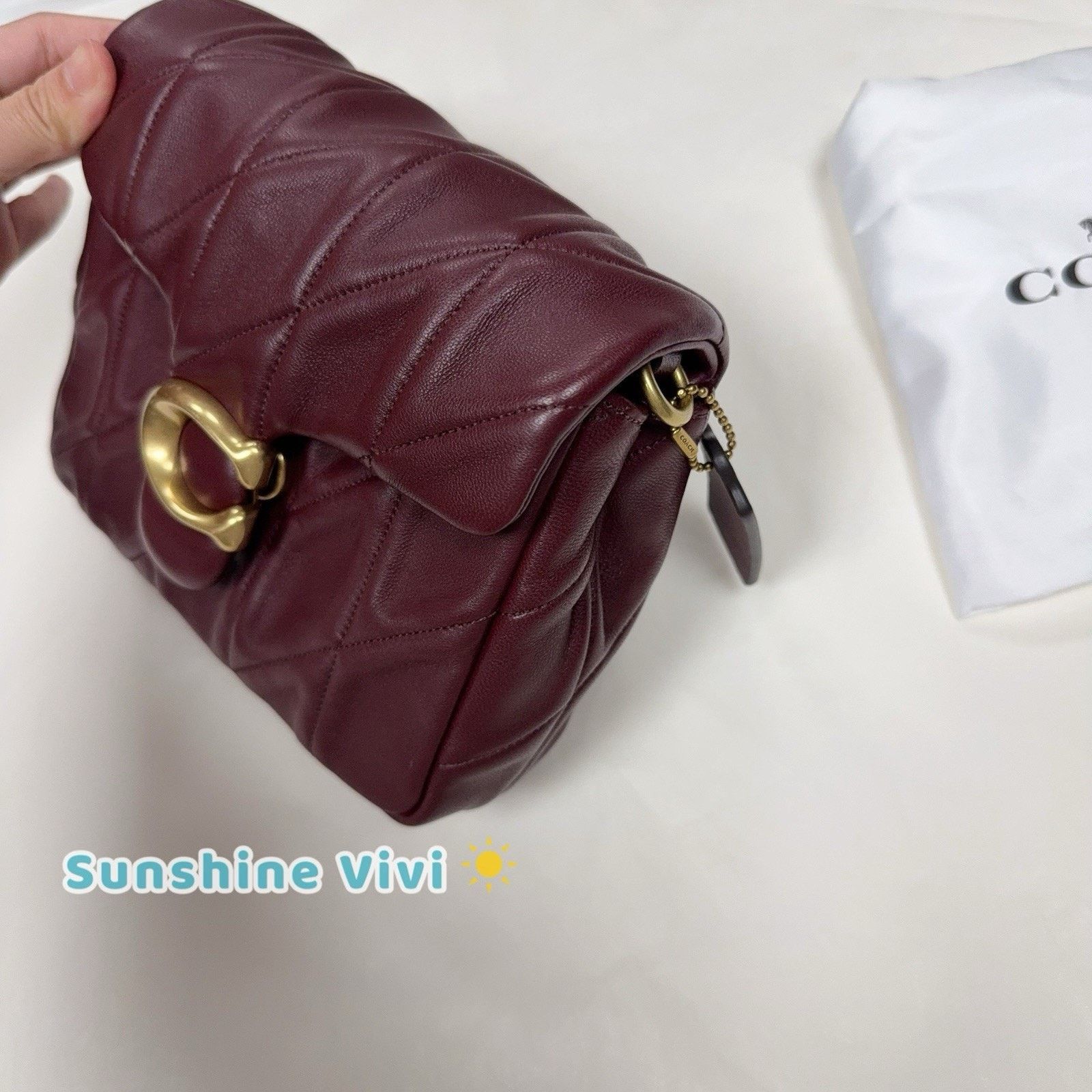 Coach NWT Coach Times Square Tabby CW628 Merlot Shoulder Bag 17 Size ONE SIZE - 3 Thumbnail