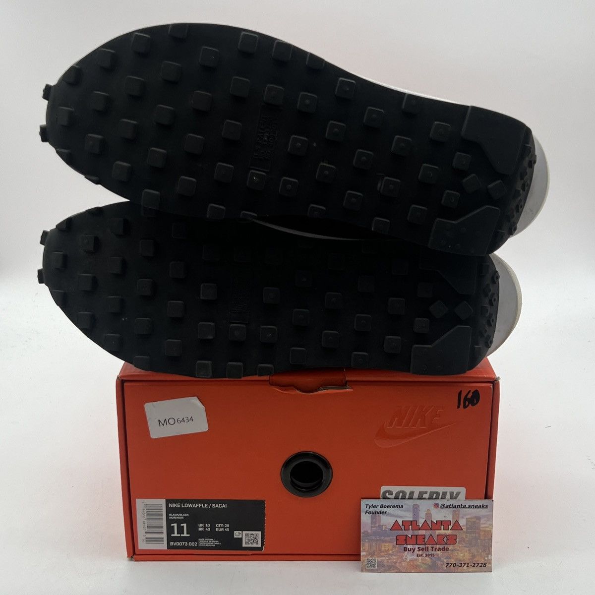 Nike Sacai x LDWaffle black nylon Size US 11 / EU 44 - 7 Thumbnail