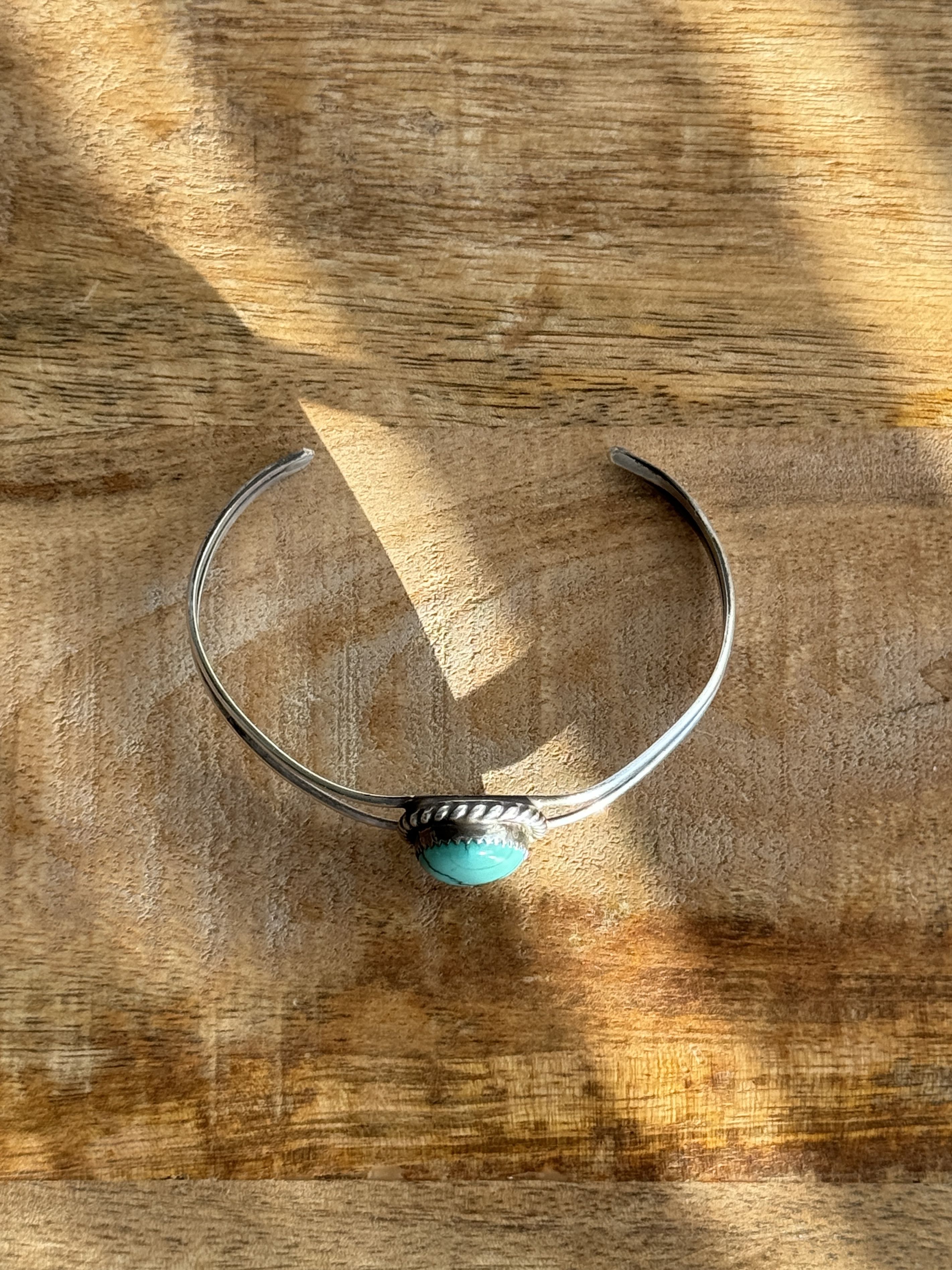 Vintage Vintage Sterling Silver Navajo Turquoise Cuff Bracelet Size ONE SIZE - 7 Thumbnail