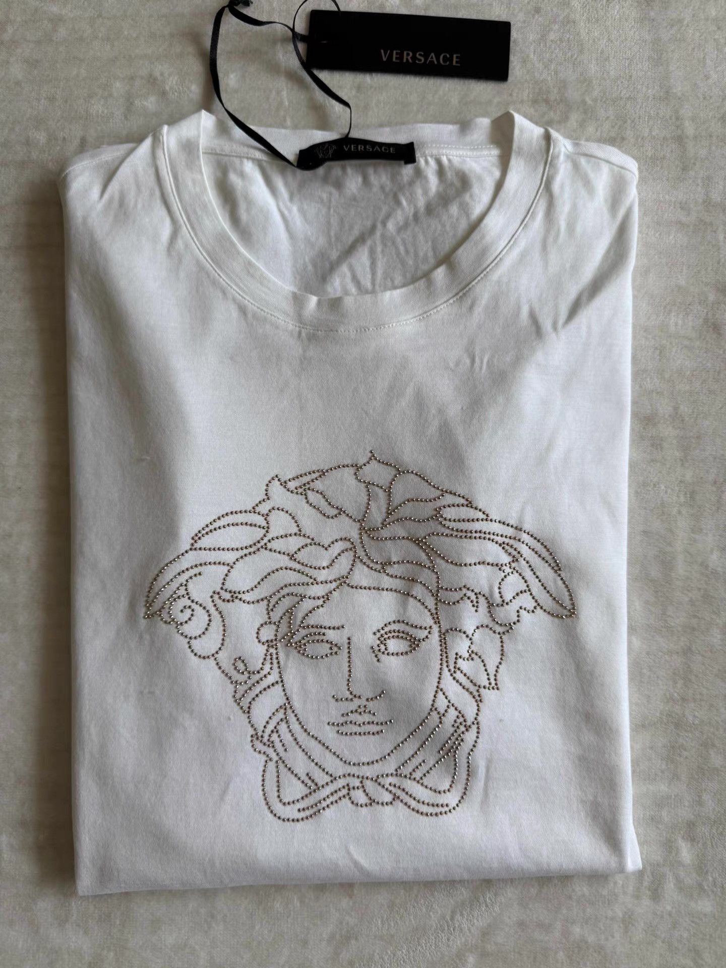 Versace Versace Crystal-Embellished T-shirt Ｑ23 Size US S / EU 44-46 / 1 - 6 Thumbnail