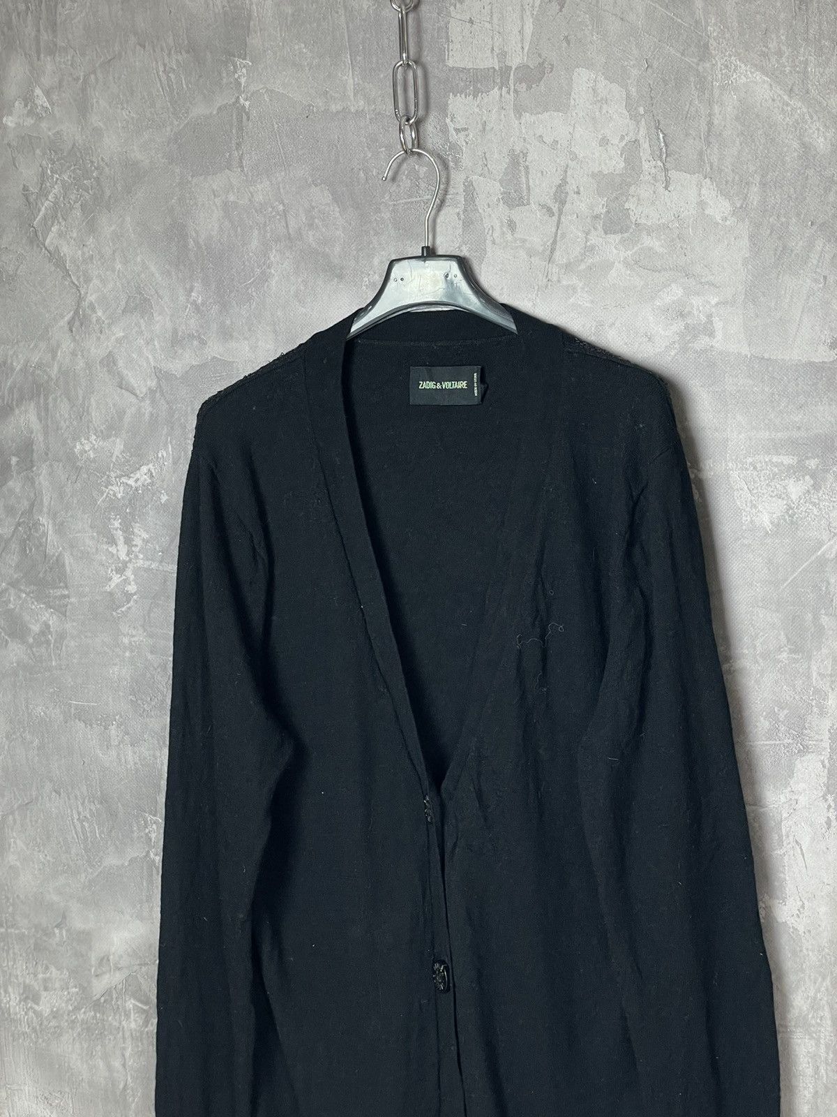 Zadig & Voltaire Zadig & Voltaire Y2K Cashmere Hype Distressed Sweater Size L / US 10 / IT 46 - 7 Thumbnail