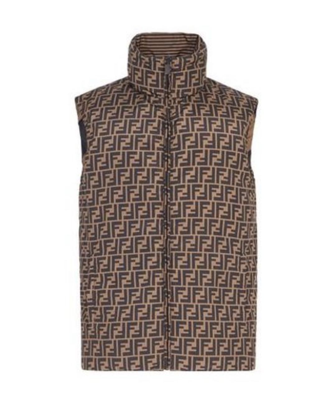 Fendi o1s1wg110126 Reversible Quilted Gilet in Brown Size US L / EU 52-54 / 3 - 1 Thumbnail