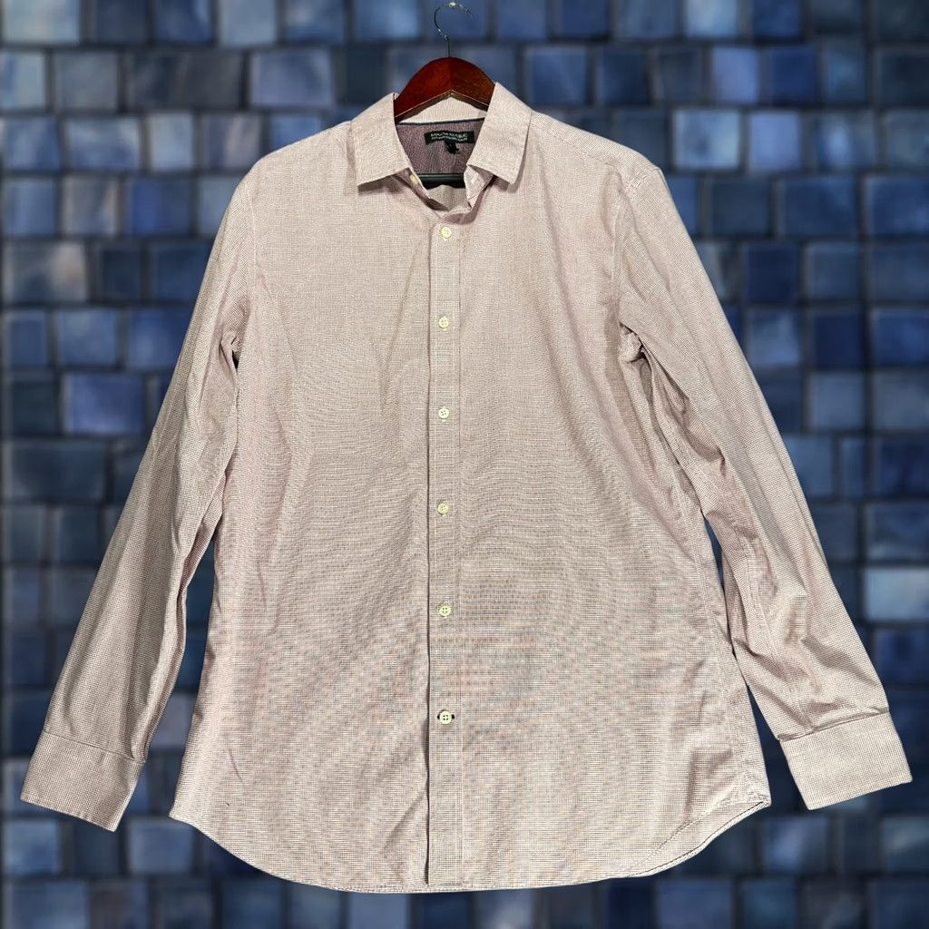 Banana Republic Banana Republic Shirt Mens L Non Iron Tailored Slim Fit Red Cotton Check Shirt Size US L / EU 52-54 / 3 - 1 Thumbnail