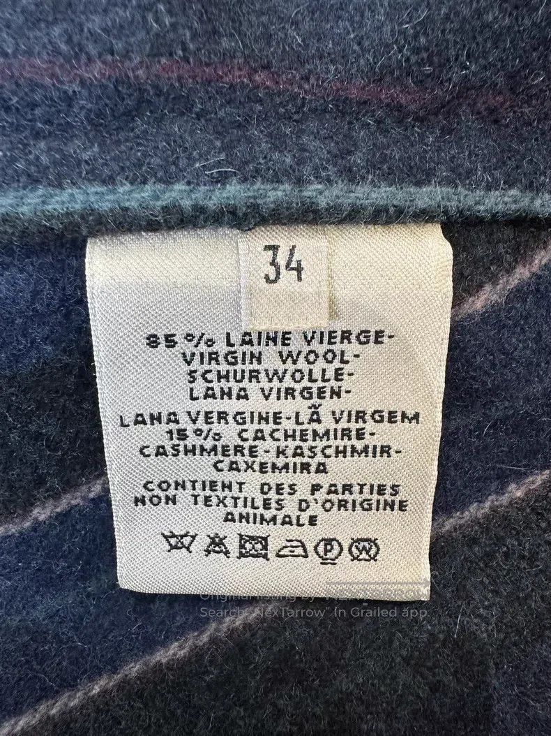 Hermes Hermes Navy blue fish tail wool coat Size XXS / US 00 / IT 34 - 6 Thumbnail