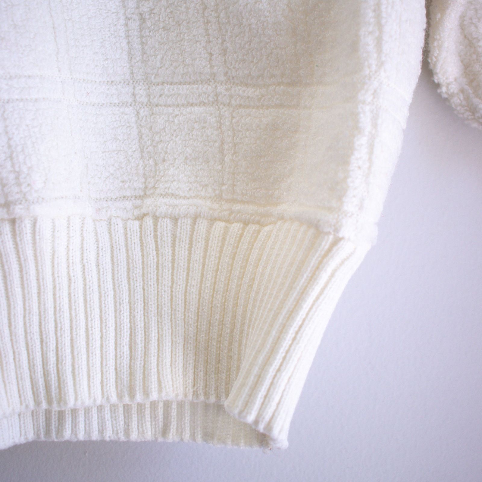 Vintage Small Vintage Cream Boucle Loose Sleeve Turtle Neck Sweater Size S / US 4 / IT 40 - 4 Thumbnail