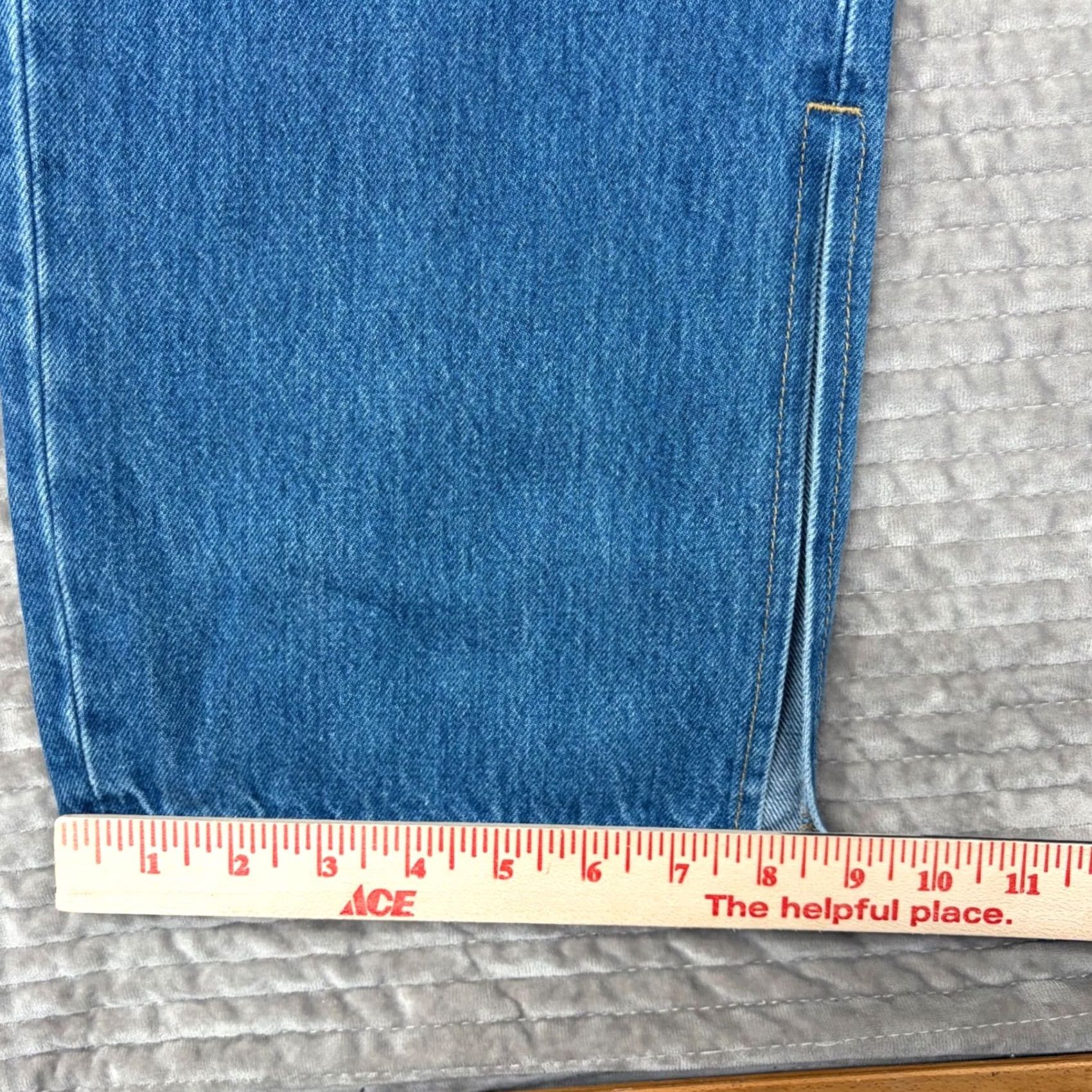 Oak + Fort Oak + Fort Jeans Wide-Leg High Waisted 27 Blue Slit 29in Inseam 100% Cotton Denim Women Size 27" / US 4 / IT 40 - 3 Thumbnail