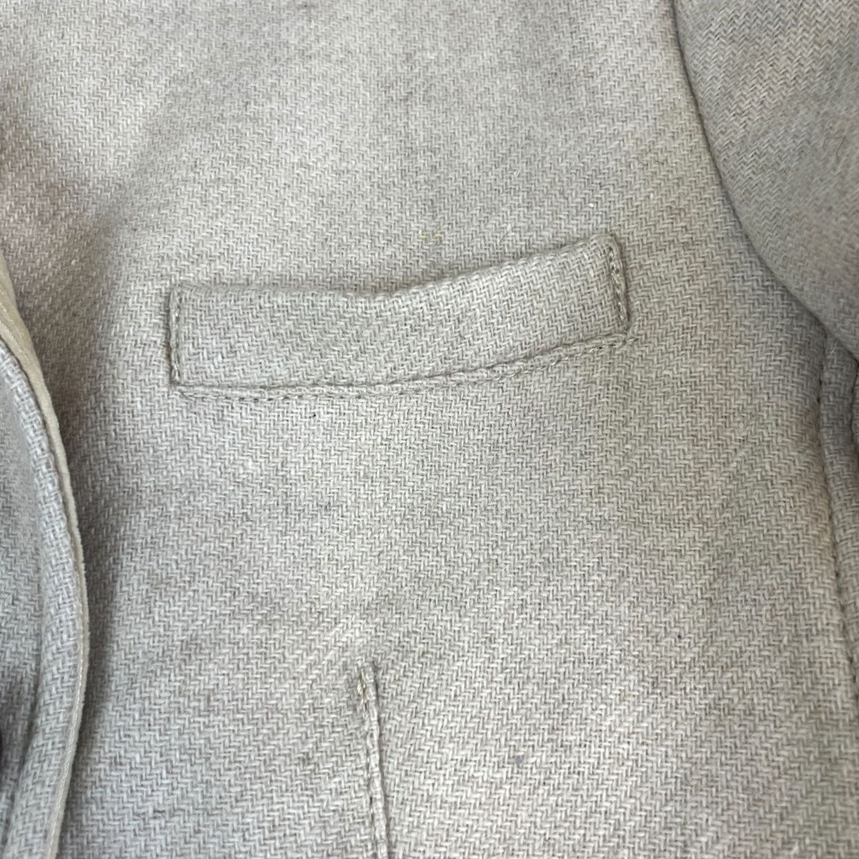 Tommy Hilfiger Tommy Hilfiger Coat Womens Cream Wool Corduroy Collar Knit Cuffs XL Designer Size XL / US 12-14 / IT 48-50 - 5 Thumbnail