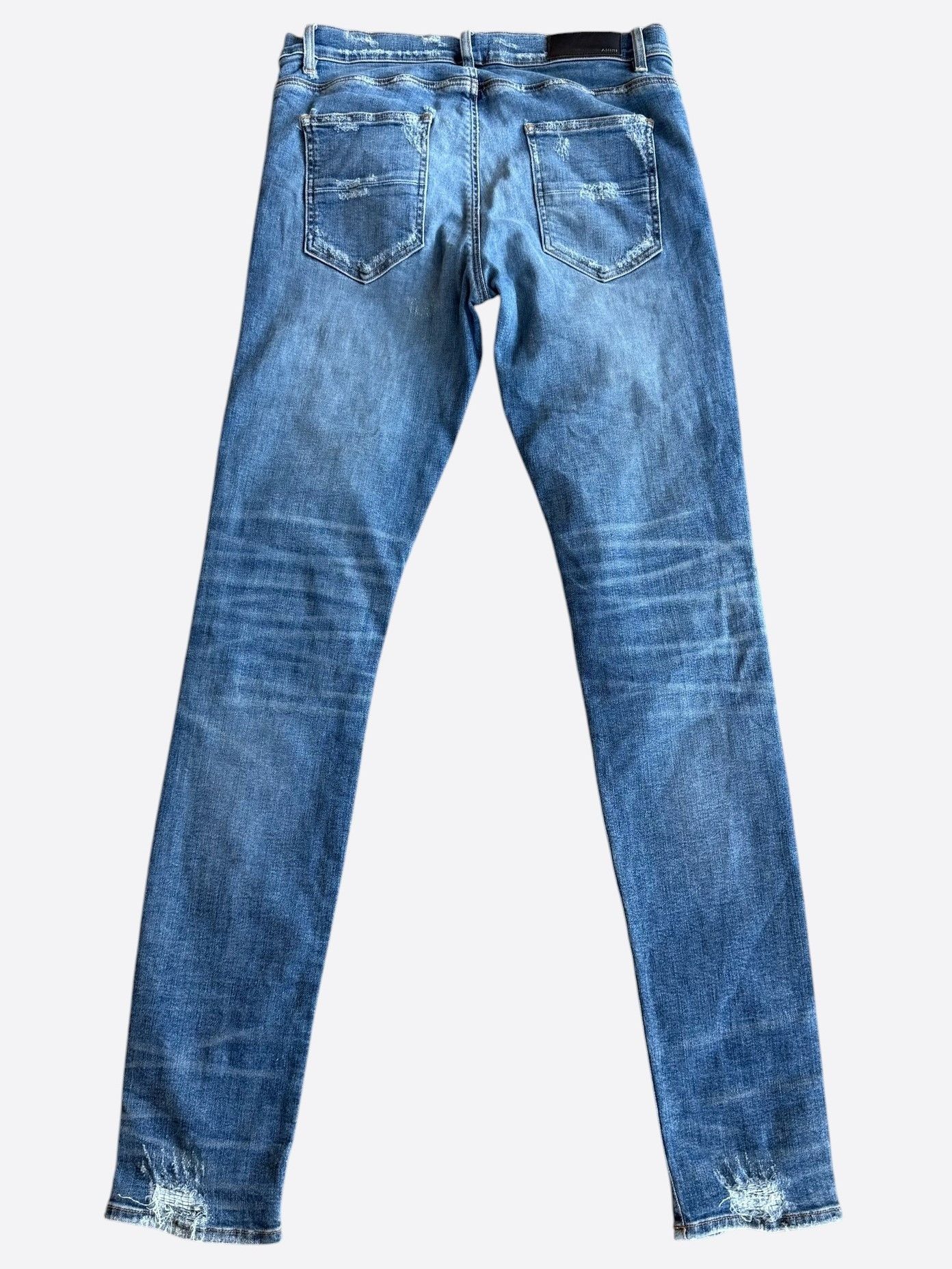 Amiri Amiri Classic Indigo Orange Plaid Patch PPX1 Jeans Size US 34 / EU 50 - 2 Thumbnail