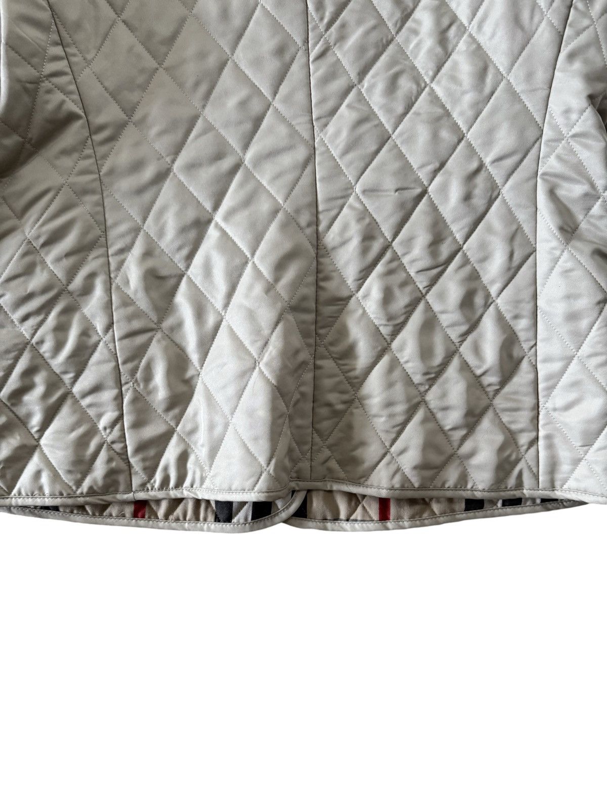 Burberry × Burberry Prorsum Burberry Nova Check Diamond Quilted Beige Barn Button Jacket Size M / US 6-8 / IT 42-44 - 20 Thumbnail