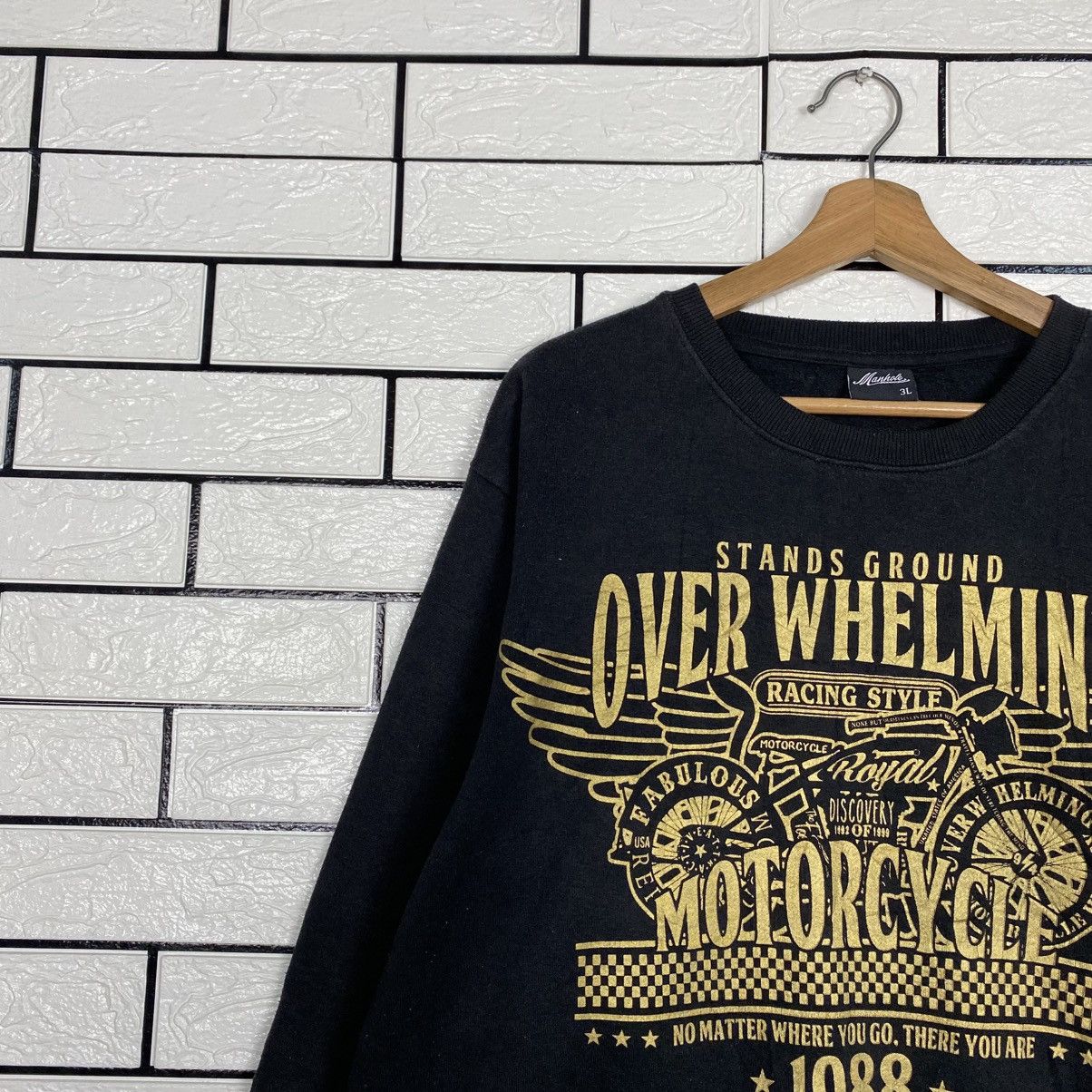 Japanese Brand 📌Punk Biker Style Sweatshirt Over Whelming Motorcycle Size US L / EU 52-54 / 3 - 8 Thumbnail
