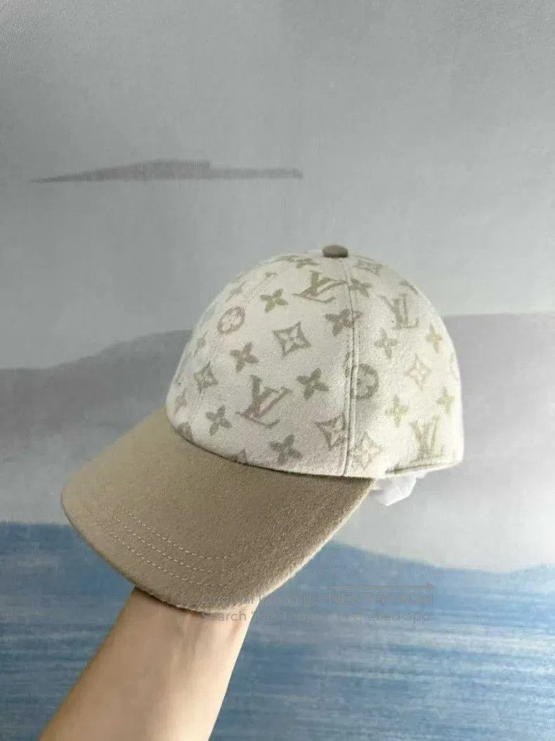 Louis Vuitton Louis Vuitton Khaki full print wool baseball cap Size ONE SIZE - 1 Thumbnail