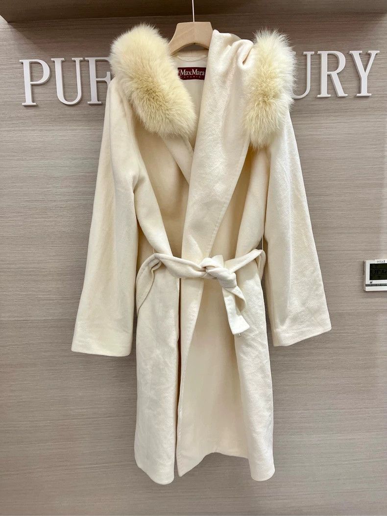 Max Mara Max Mara Fleece coat with fox collar Size M / US 6-8 / IT 42-44 - 1 Thumbnail