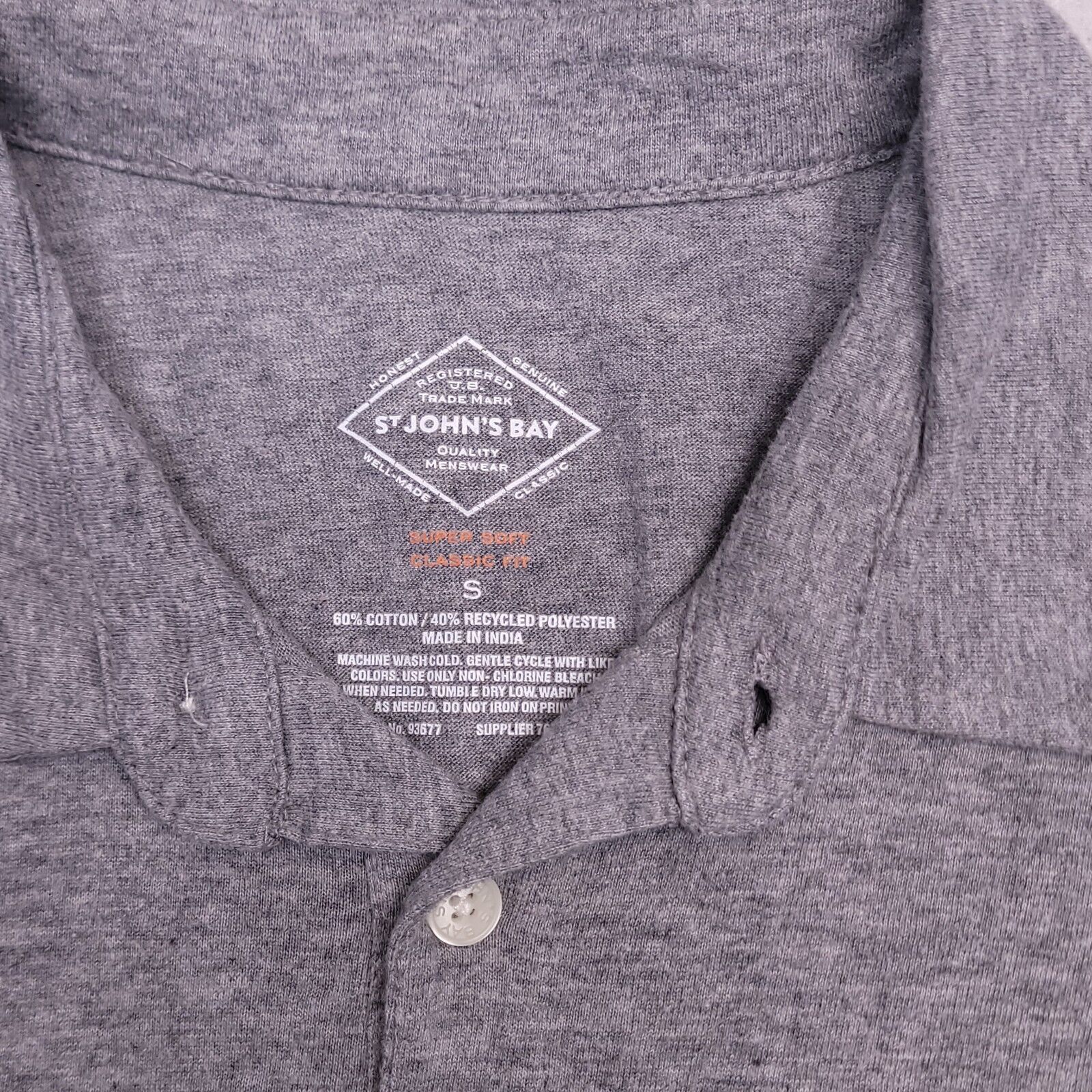 St. Johns Bay St Johns Bay Casual Pullover Polo Shirt Mens Size Small Gray Size US S / EU 44-46 / 1 - 3 Thumbnail