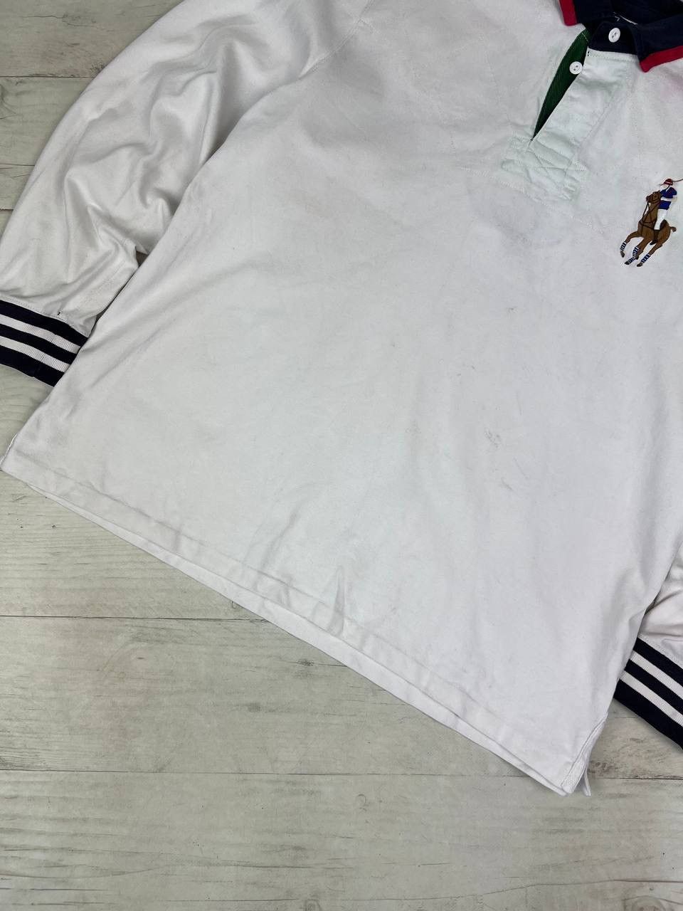 Polo Ralph Lauren Vintage Polo Ralph Lauren Big Pony Rugby Shirt Long Sleeve Size US XXL / EU 58 / 5 - 4 Thumbnail