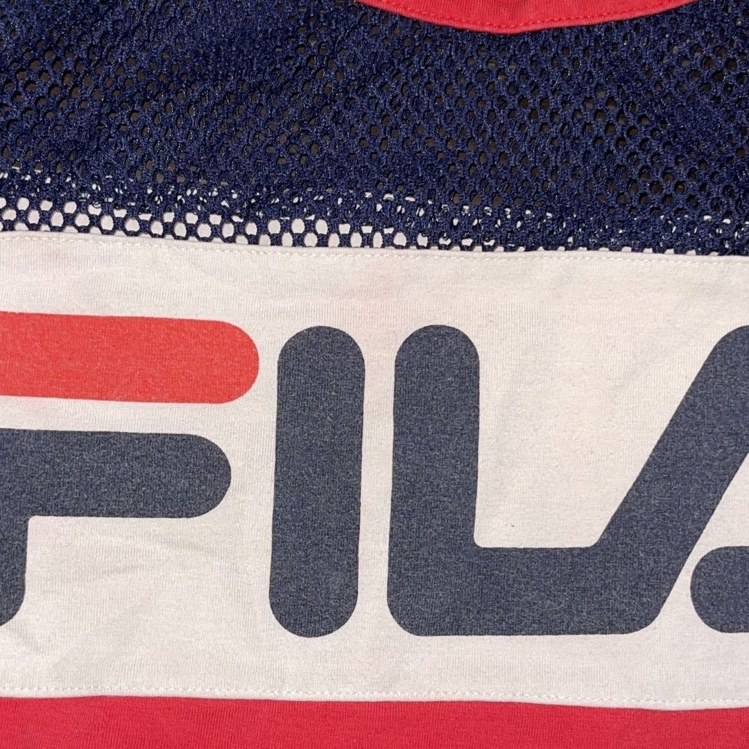 Fila FILA Mesh Long Sleeve Top 80s Y2K Retro Chic Athletic Sporty Size XL / US 12-14 / IT 48-50 - 4 Thumbnail