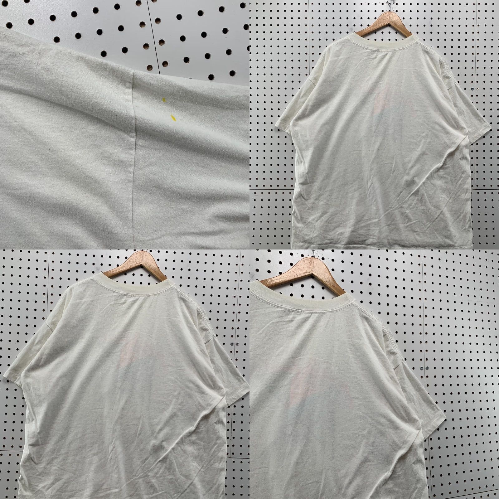 Paradise VINTAGE Single Shirt Mens 2XL White 26.5x29.5 Paradise FOund Jag Shiert 90s Beach Graphic Print Crew Neck Short Sleeve Size US XXL / EU 58 / 5 - 9 Thumbnail