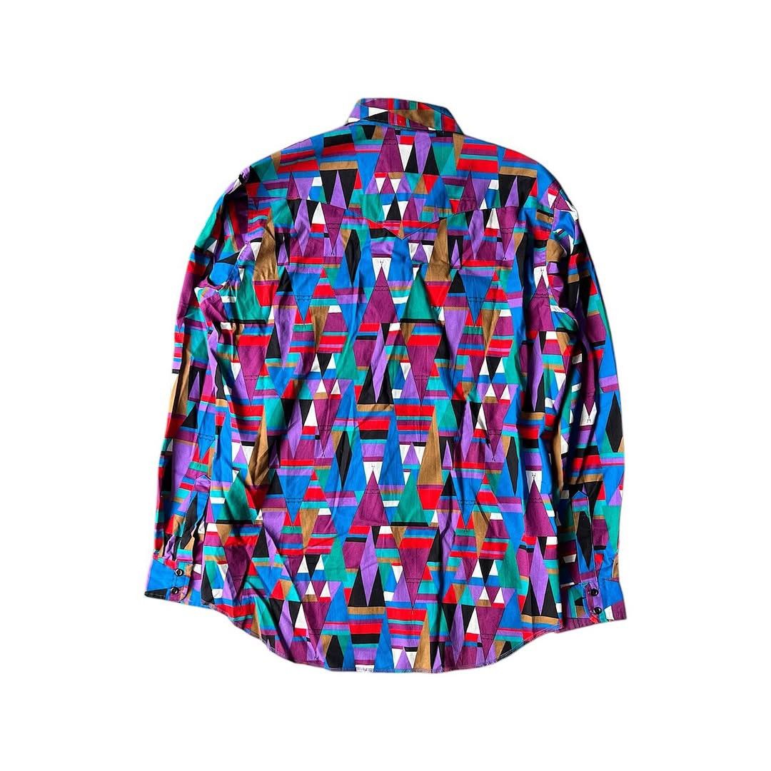 Wrangler Wrangler 80s Western Aztec Loud Vibrant Colorful Rodeo Vtg Size US XL / EU 56 / 4 - 5 Thumbnail