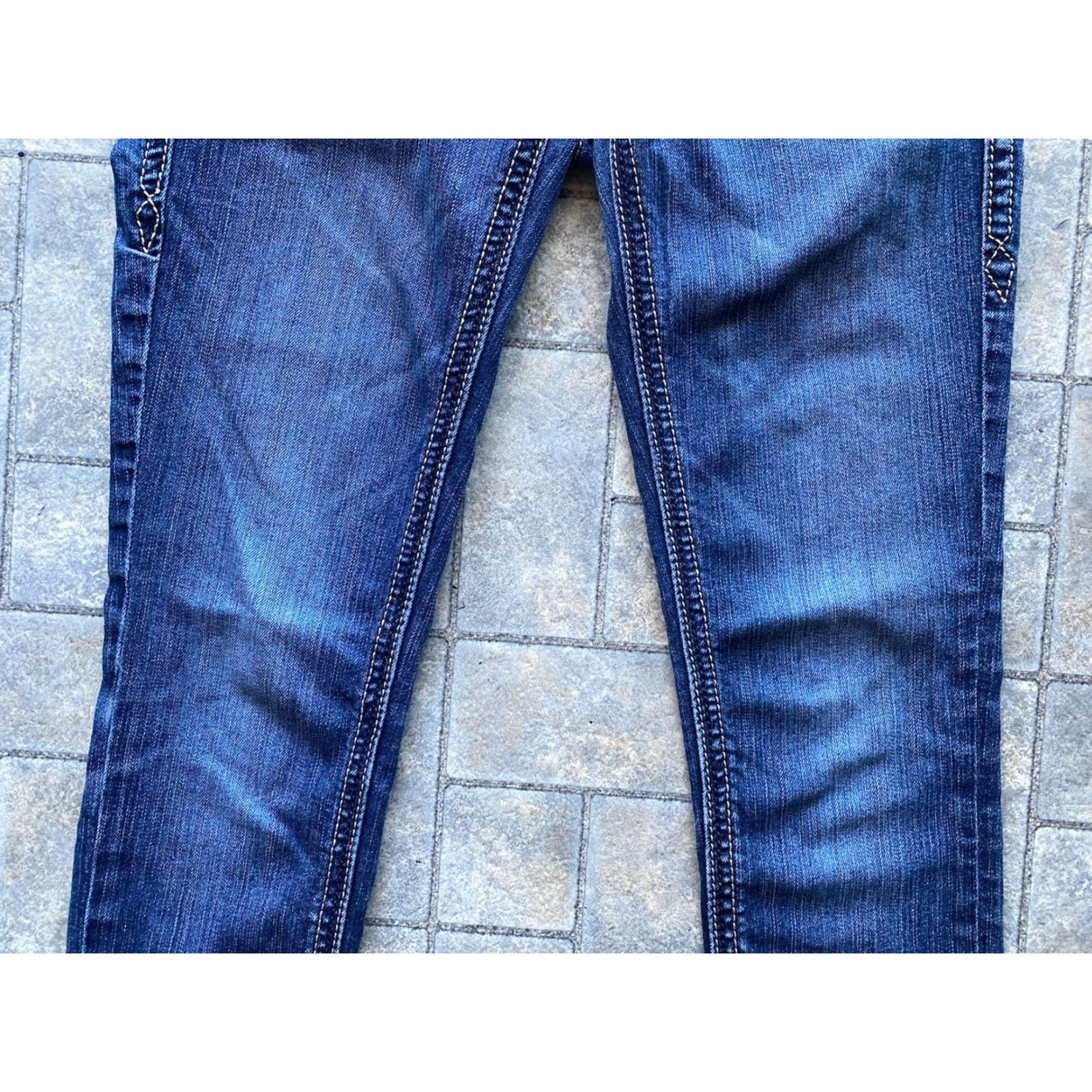 Vintage VINTAGE Rock Revival WOMANS Jeans 26 Sora Skinny Embroidered Rhinestone Denim 5-Pocket Womens Jeans Size 26" / US 2 / IT 38 - 3 Thumbnail