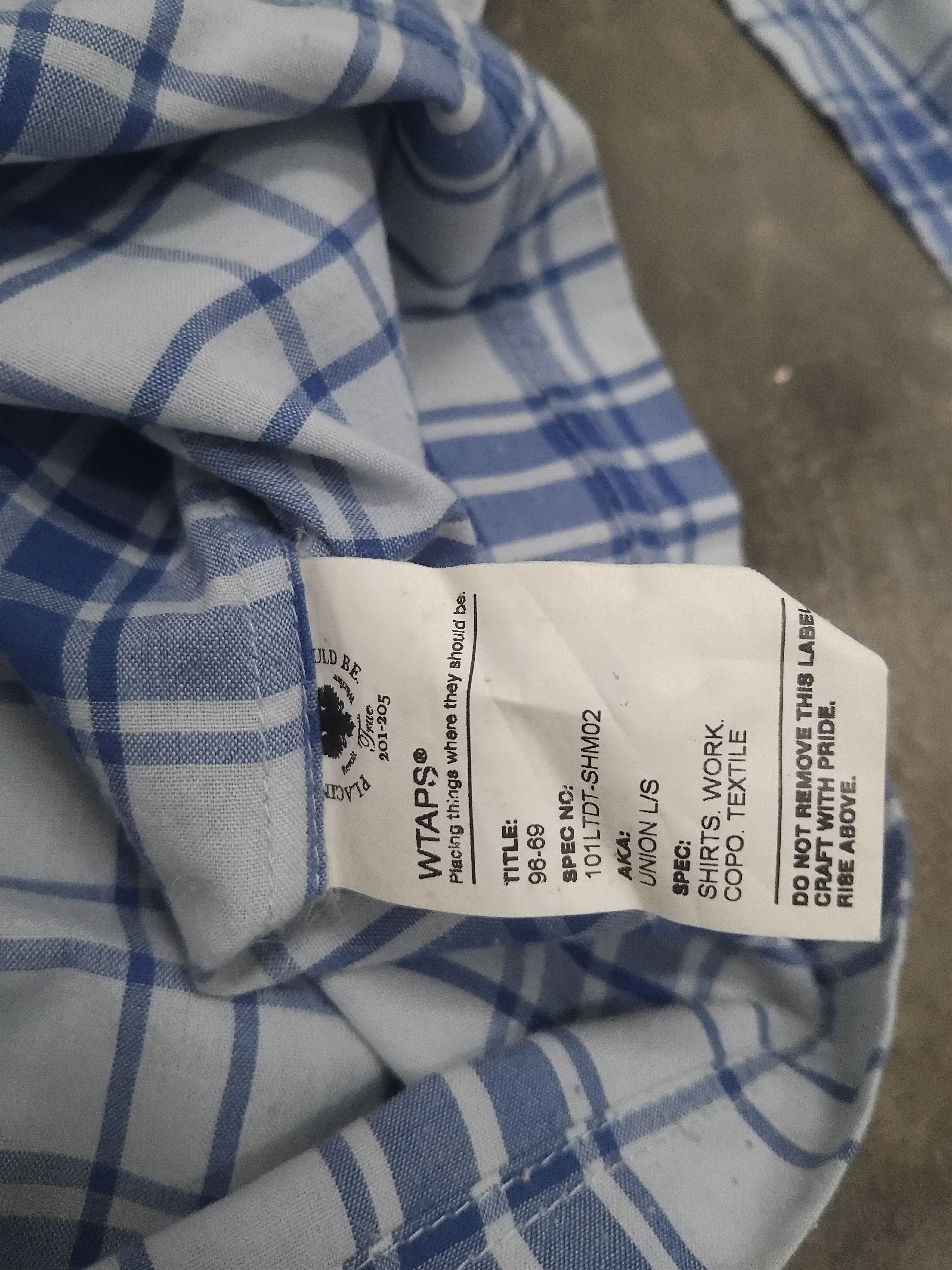 Japanese Brand 💥WTAPS Union L/S Checkered Shirt Size US L / EU 52-54 / 3 - 7 Thumbnail