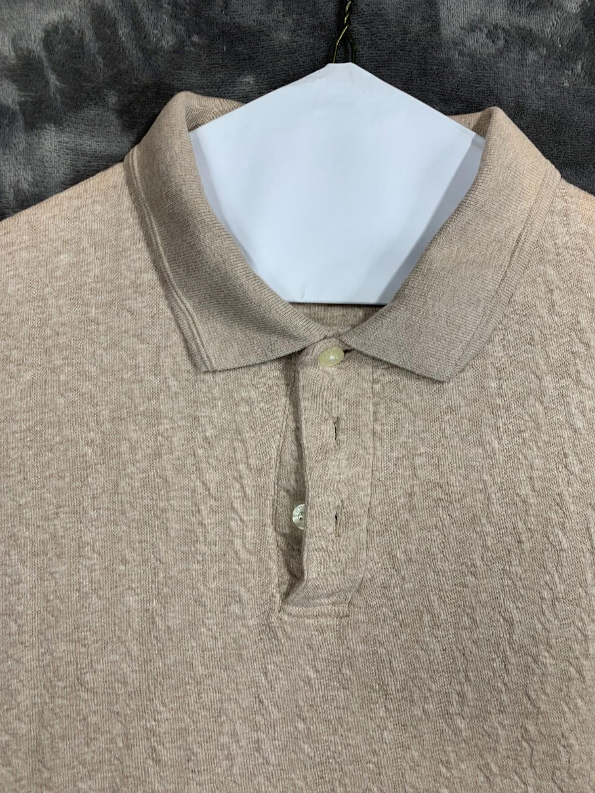 Bill Blass Bill Blass Mens Button SS Polo Textured Shirt XL (109) Size US XL / EU 56 / 4 - 2 Thumbnail