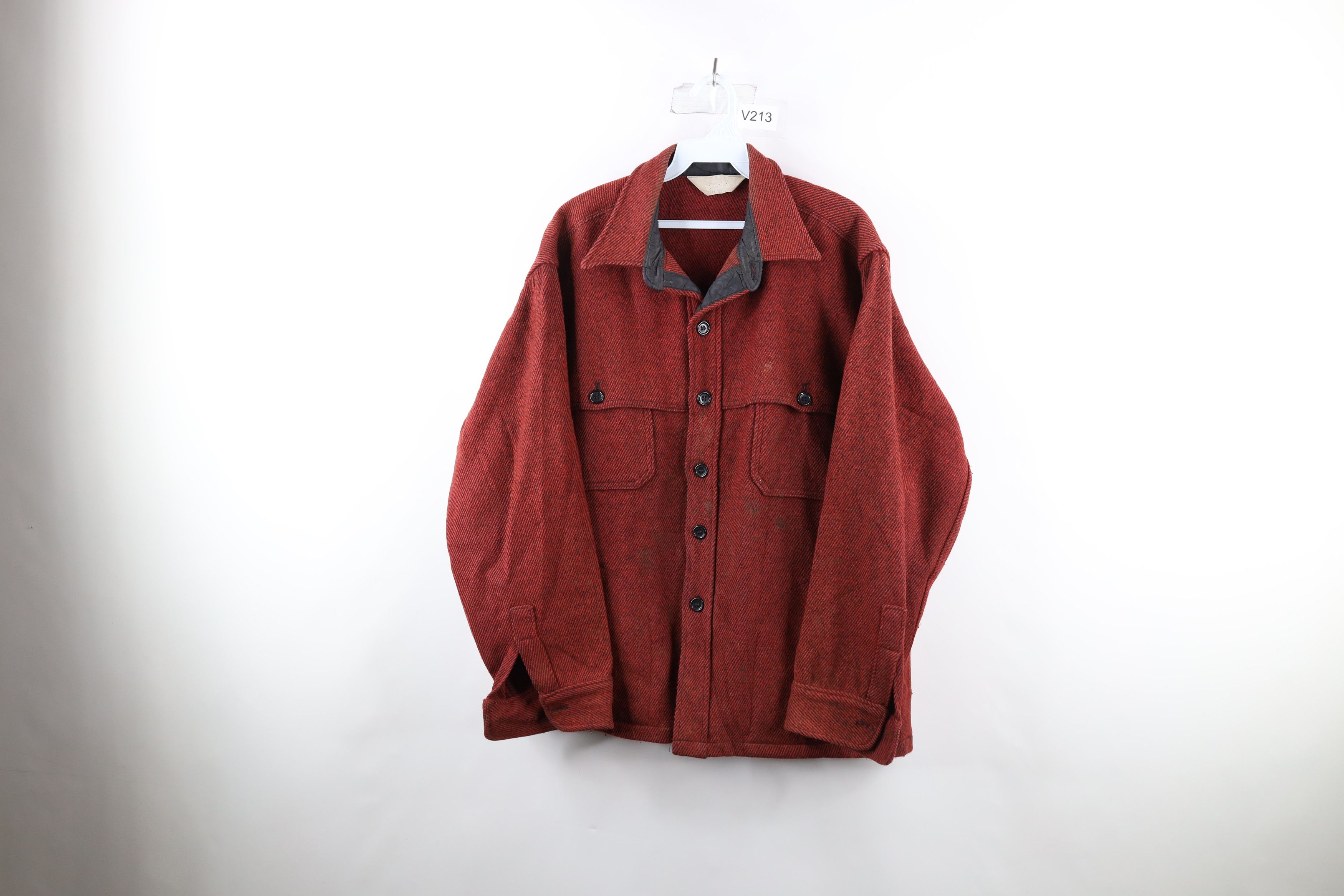 Image of Vintage 60S 70's Woolrich Wool Mackinaw Shirt Jacket Usa, Men's (Size 2XL)