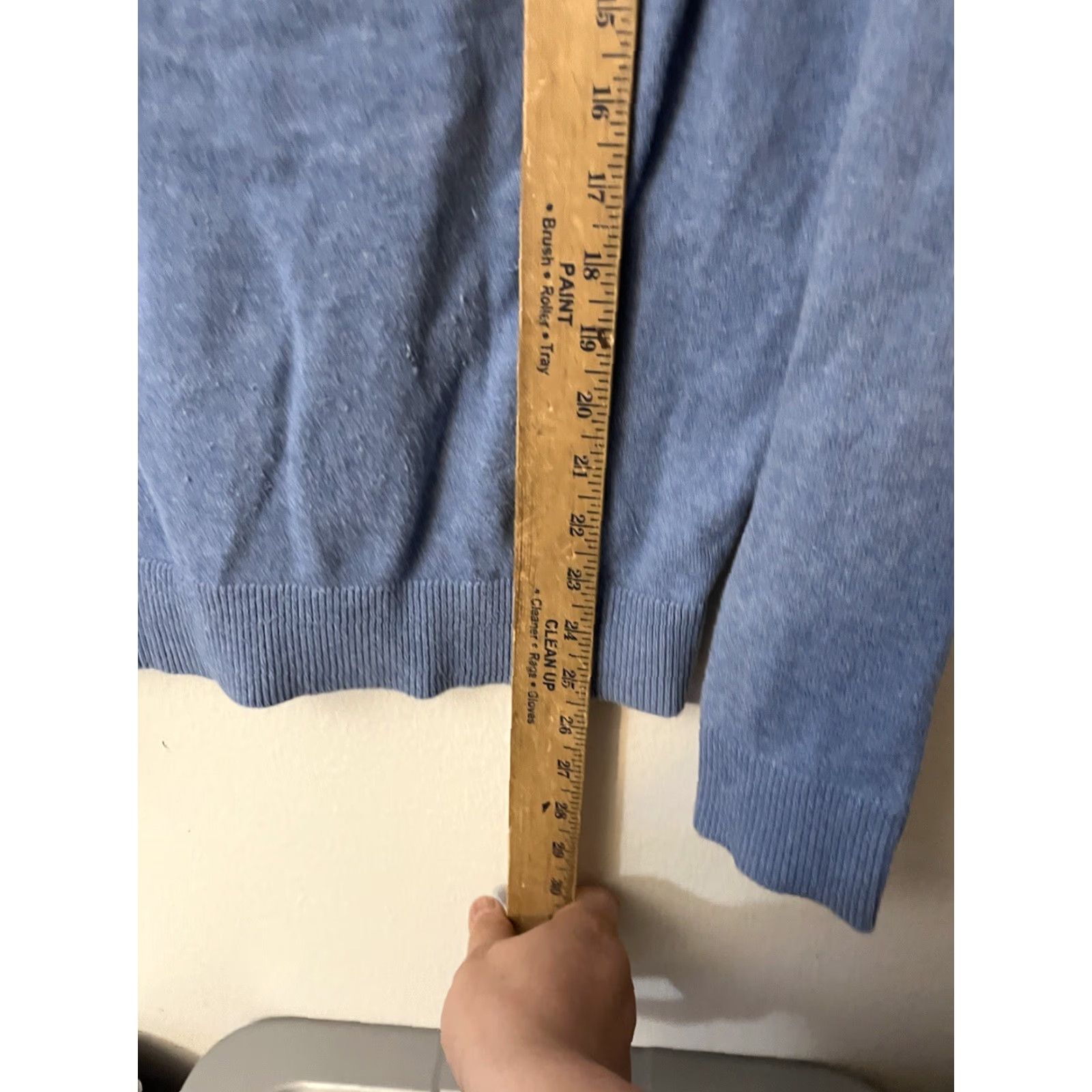 Tommy Hilfiger Tommy Hilfiger Men's V-Neck Sweater Light Blue Pima Cotton Cashmere Blend Size M Size US M / EU 48-50 / 2 - 6 Thumbnail