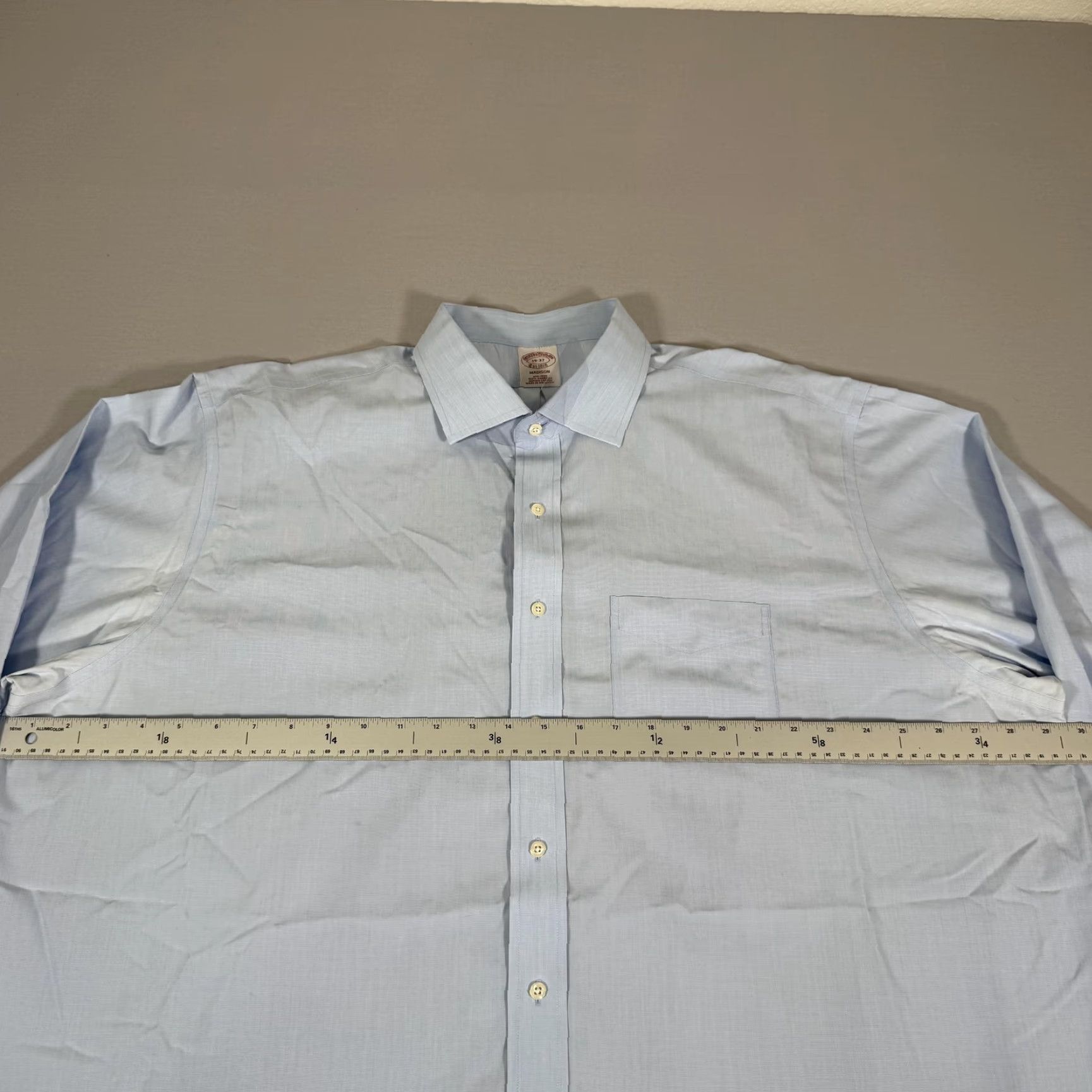 Brooks Brothers Brooks Brothers Shirt 2XL Adult Blue Non-Iron Supima Cotton Button Up Long Sleeve Dress Pocket Classic Business Preppy Mens Size 48R - 5 Thumbnail