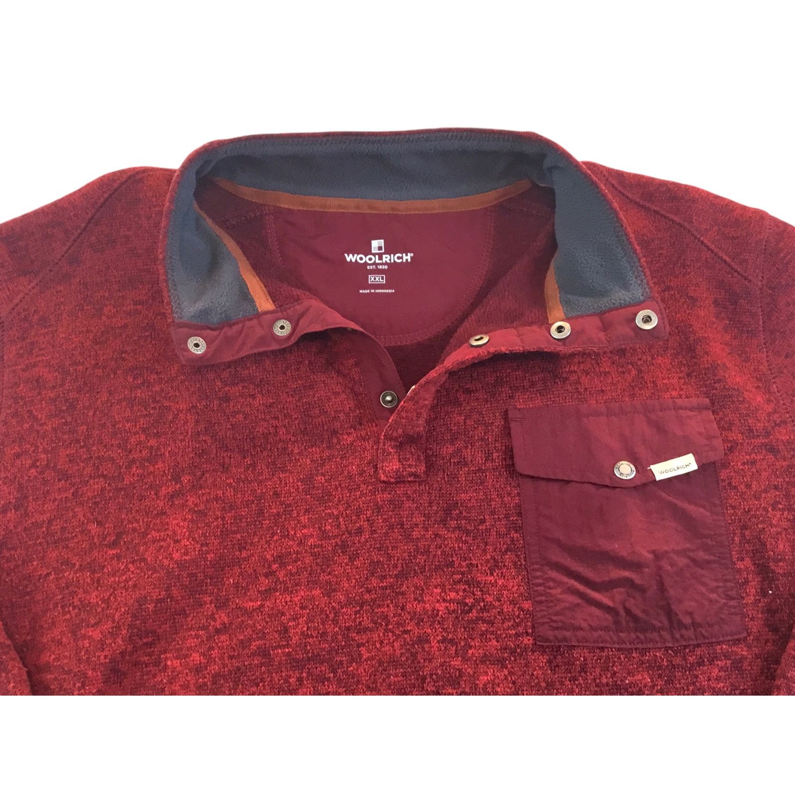 Woolrich Woolen Mills Woolrich Knit Pocket Pullover Sweater Fleece Lined Red XXL Size US XXL / EU 58 / 5 - 2 Thumbnail