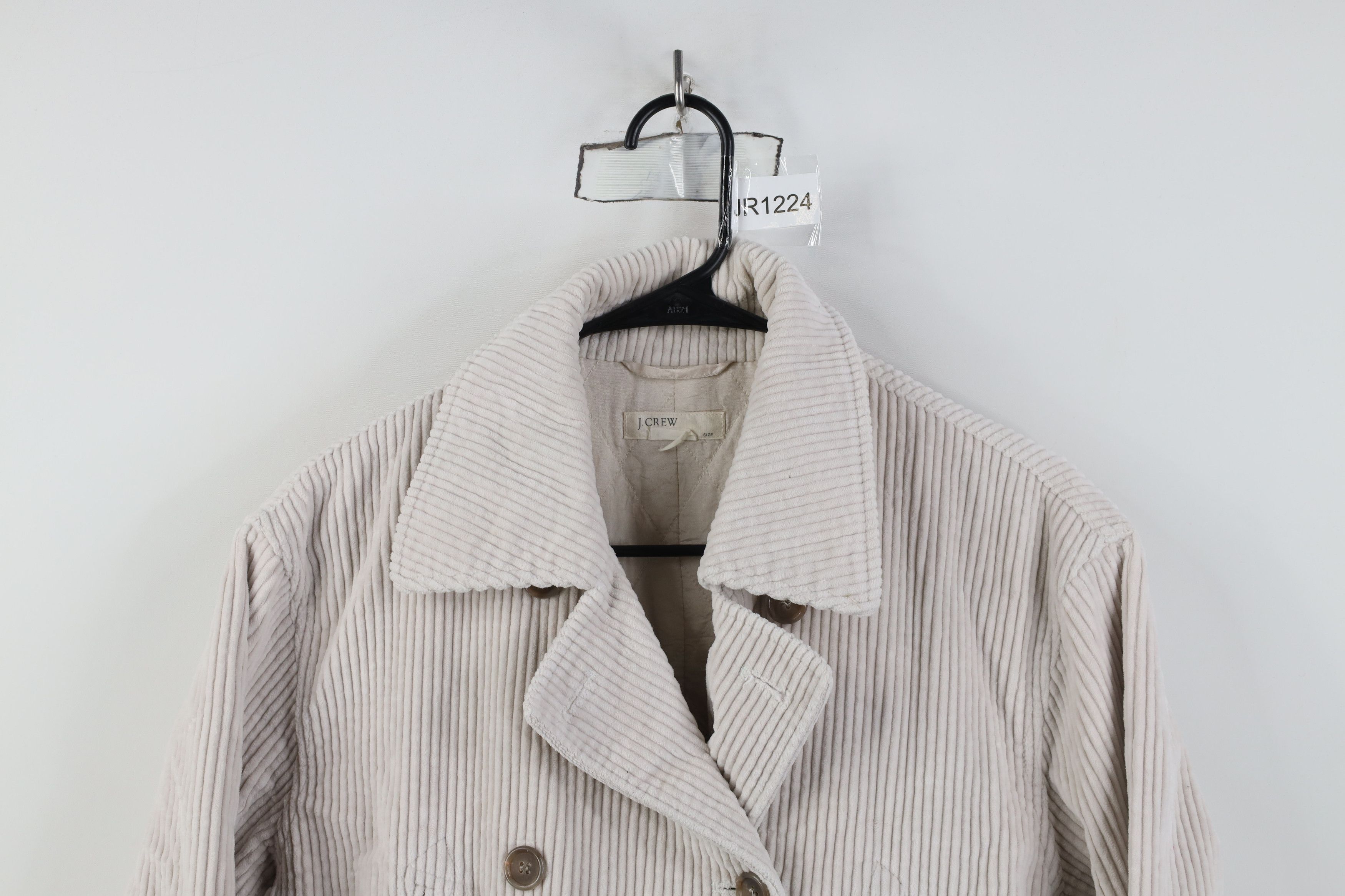 J.Crew Vintage 90s Y2K J Crew Quilted Corduroy Peacoat Jacket Size M / US 6-8 / IT 42-44 - 2 Thumbnail