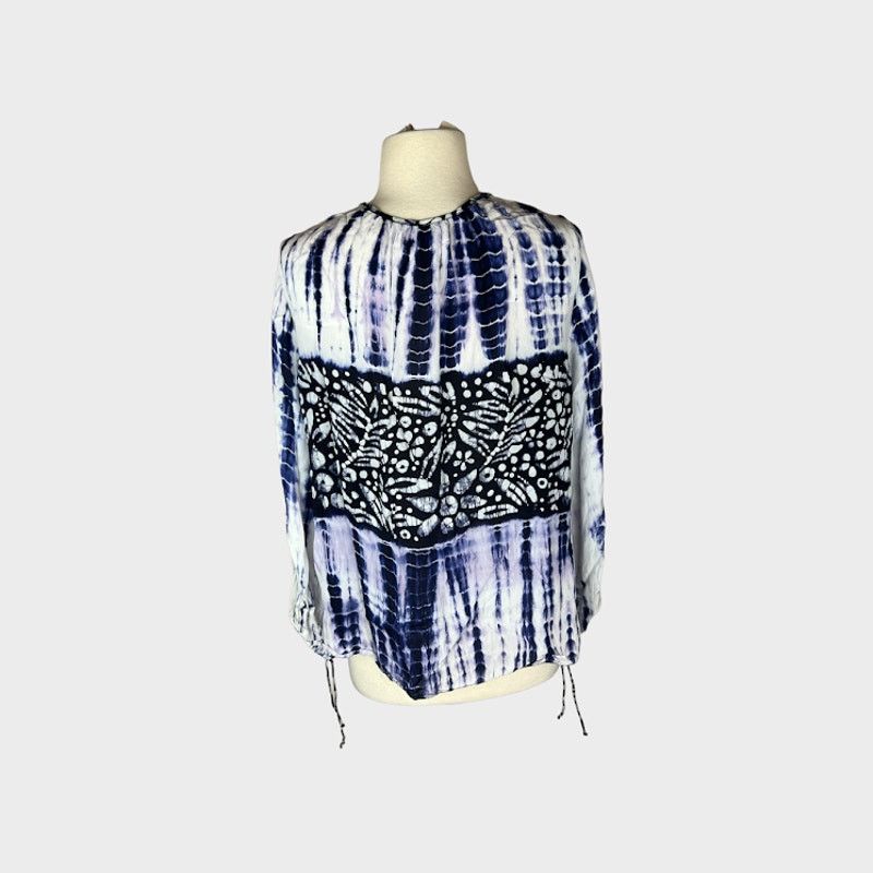 Anthropologie Anthropologie Pepin Tie Dye Blouse | Medium Size M / US 6-8 / IT 42-44 - 3 Thumbnail
