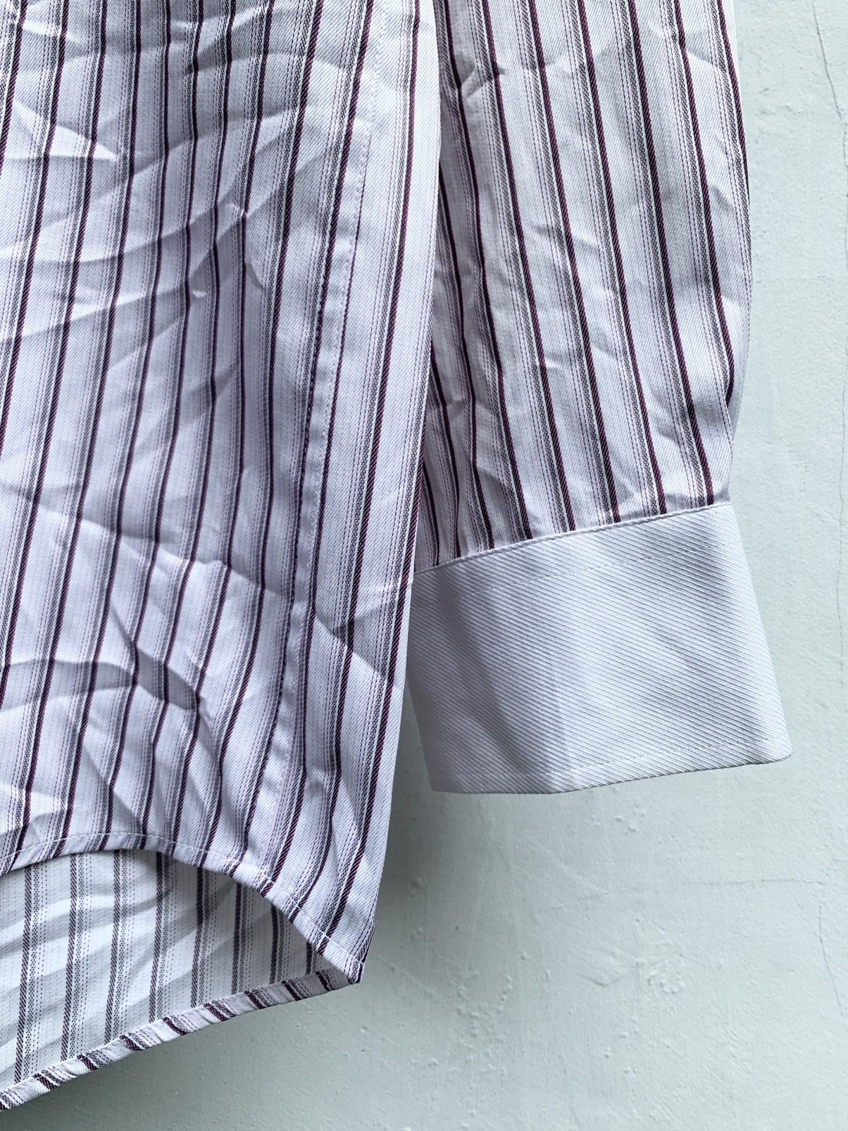 Balenciaga Vintage Balenciaga striped button up shirt Size US L / EU 52-54 / 3 - 3 Thumbnail