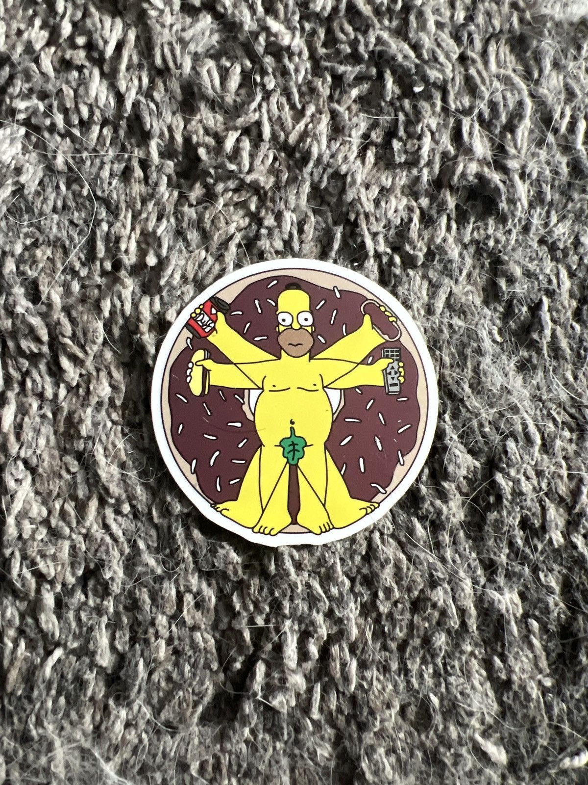 The Simpsons The Simpsons Homer Simpson Vitruvian Man Sticker Size ONE SIZE - 1 Thumbnail