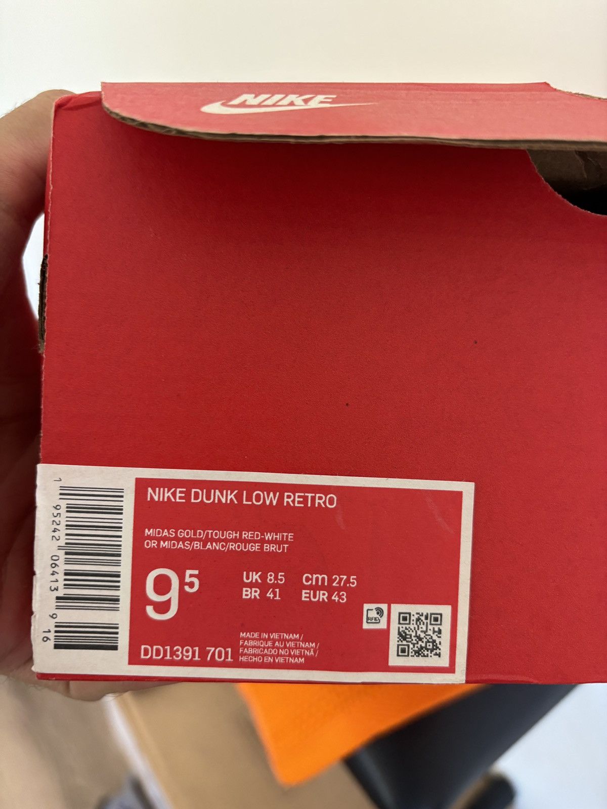 Nike Nike Dunk Low Midas Gold Size US 9.5 / EU 42-43 - 9 Thumbnail