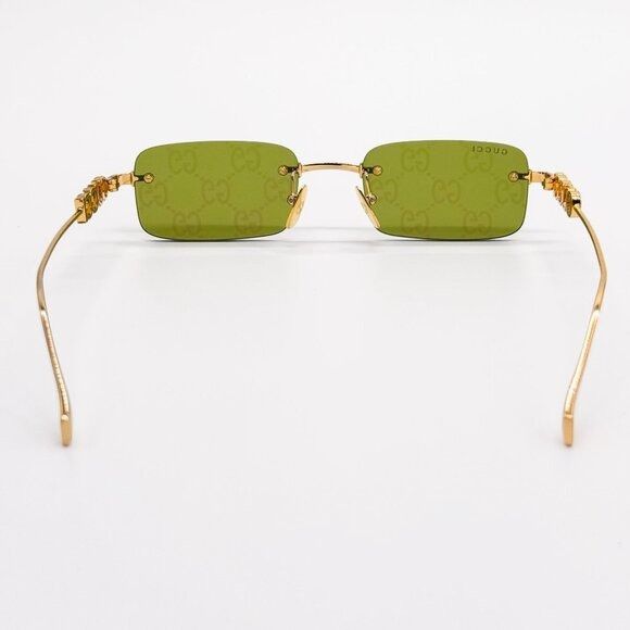 Gucci NEW GUCCI GG1808S 002 SUNGLASSES GOLD UNISEX SUNGLASSES Size ONE SIZE - 9 Thumbnail
